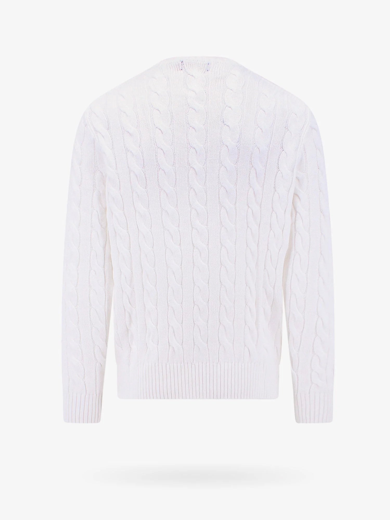 Cotton sweater with embroidered logo on the front