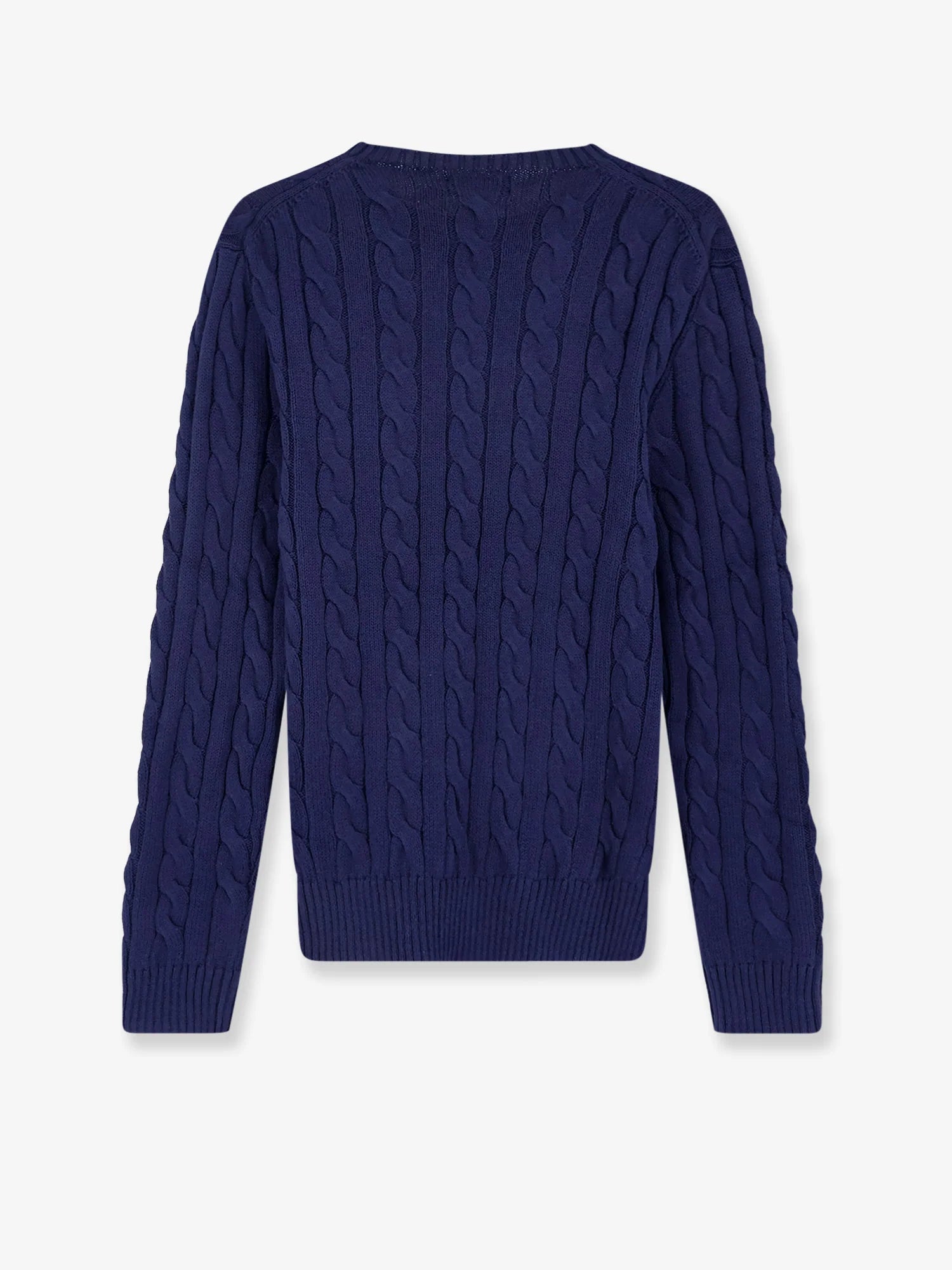 Cotton sweater with embroidered logo on the front