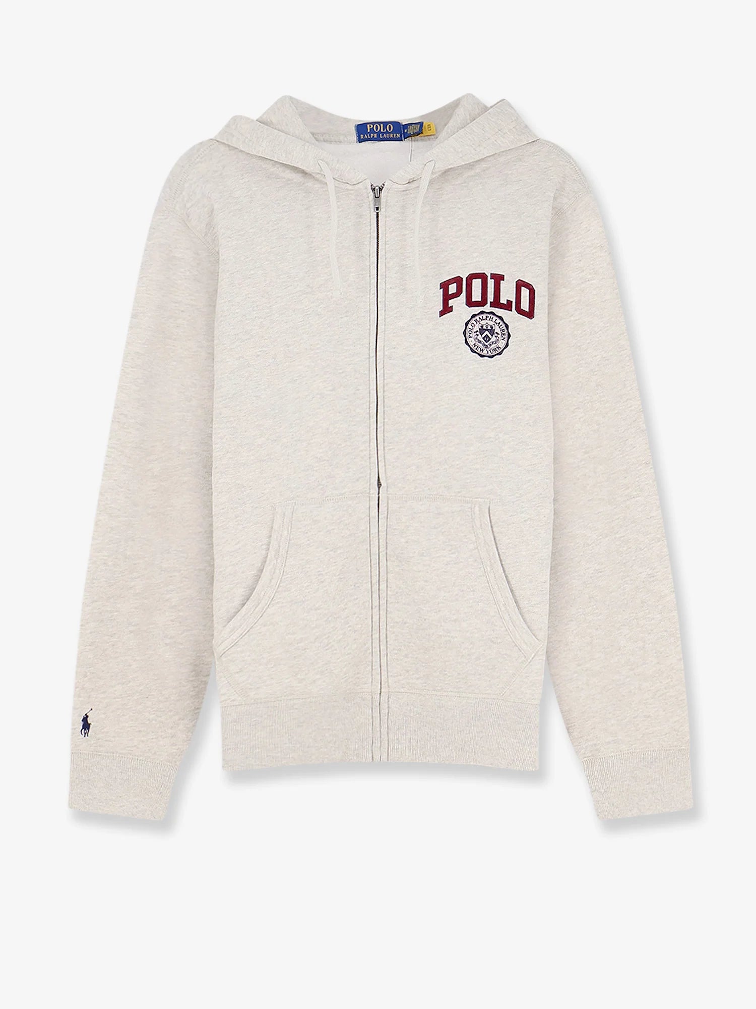 Cotton blend sweatshirt with hood