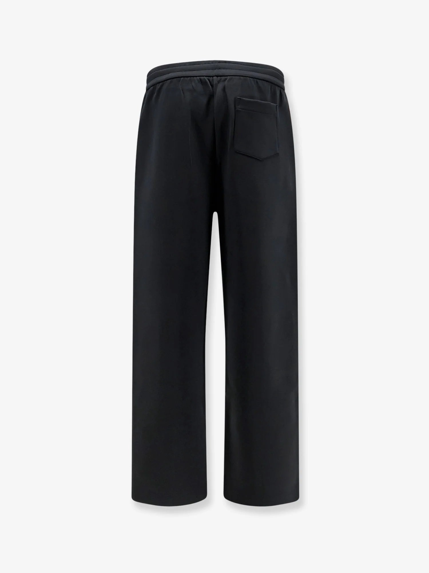 Cotton blend trousers with embroidered logo