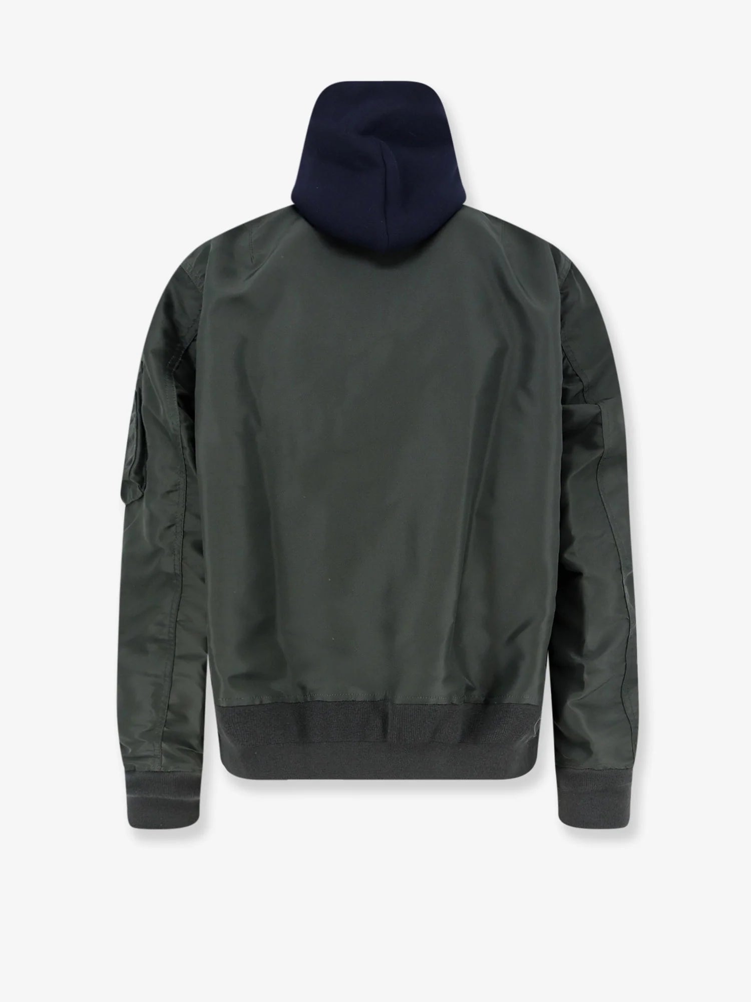 Cotton blend sweatshirt with nylon sleeves