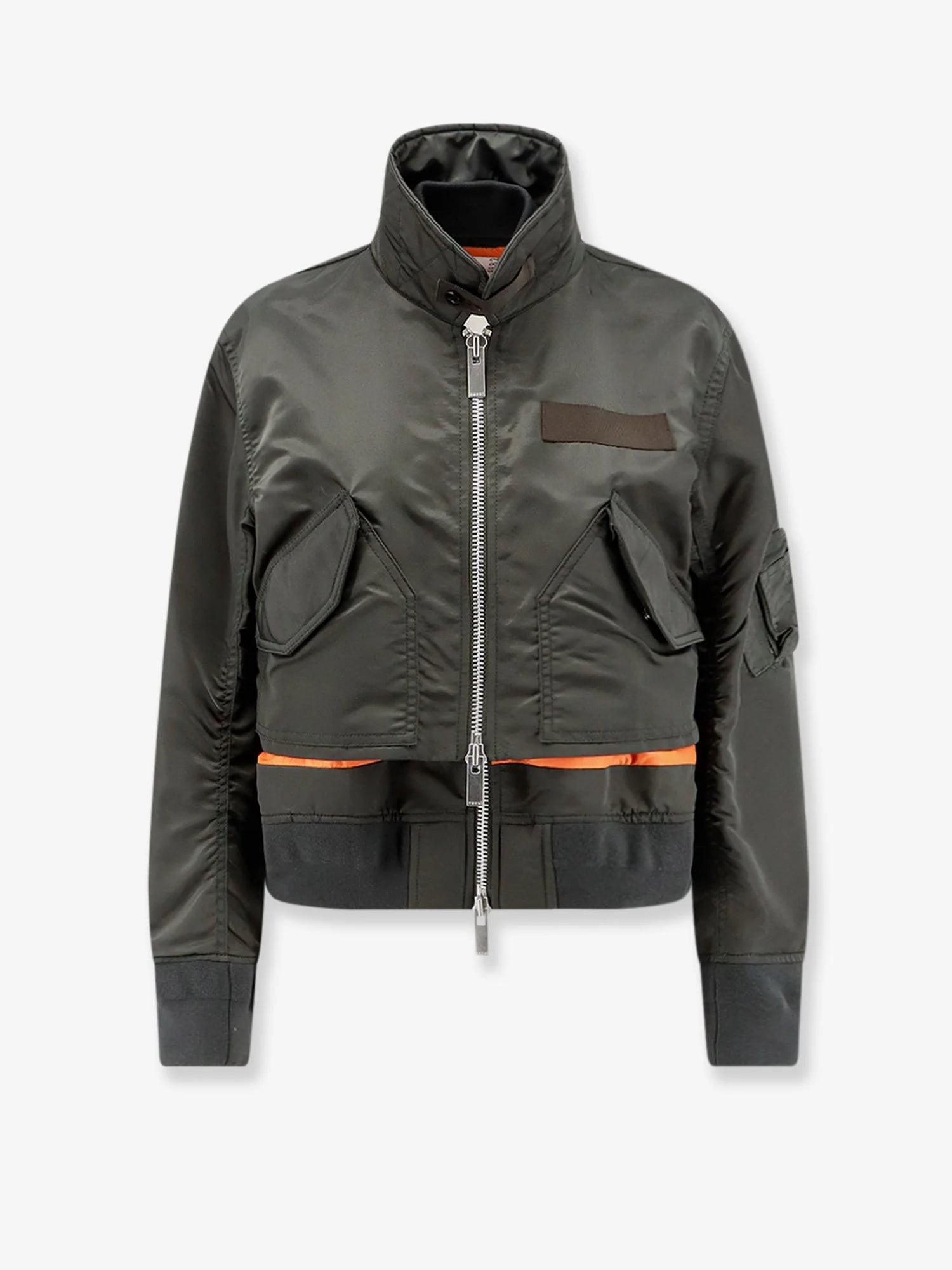 Cropped nylon jacket