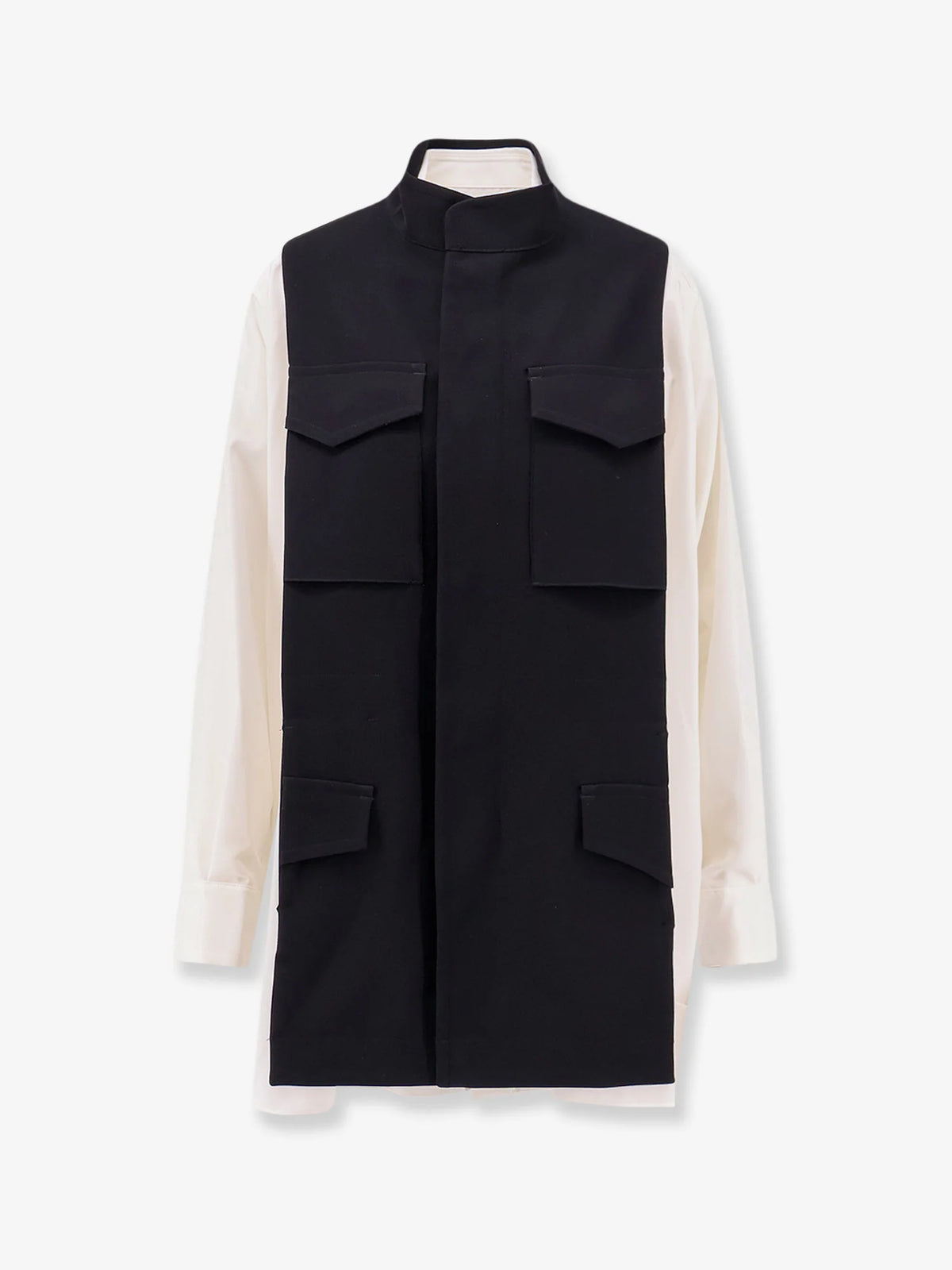 Bicolor shirt with pockets