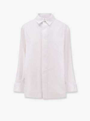 Poplin shirt with front panel