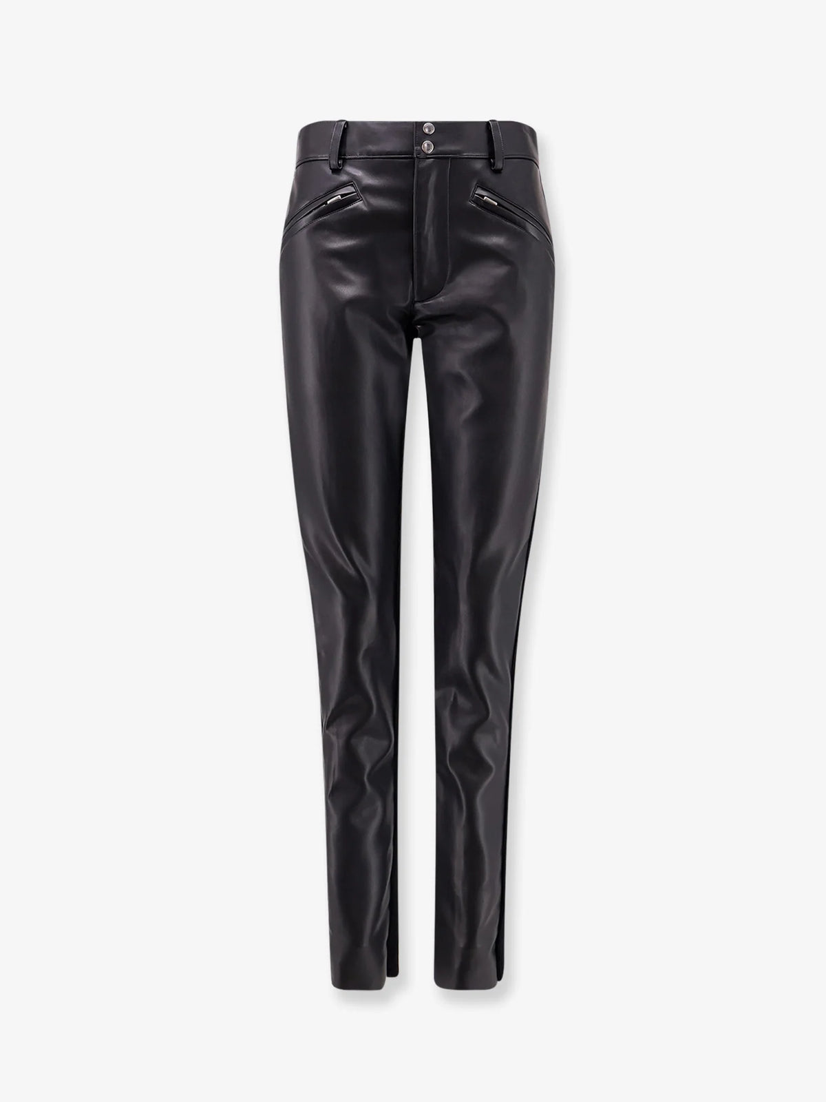 Faux leather trousers
