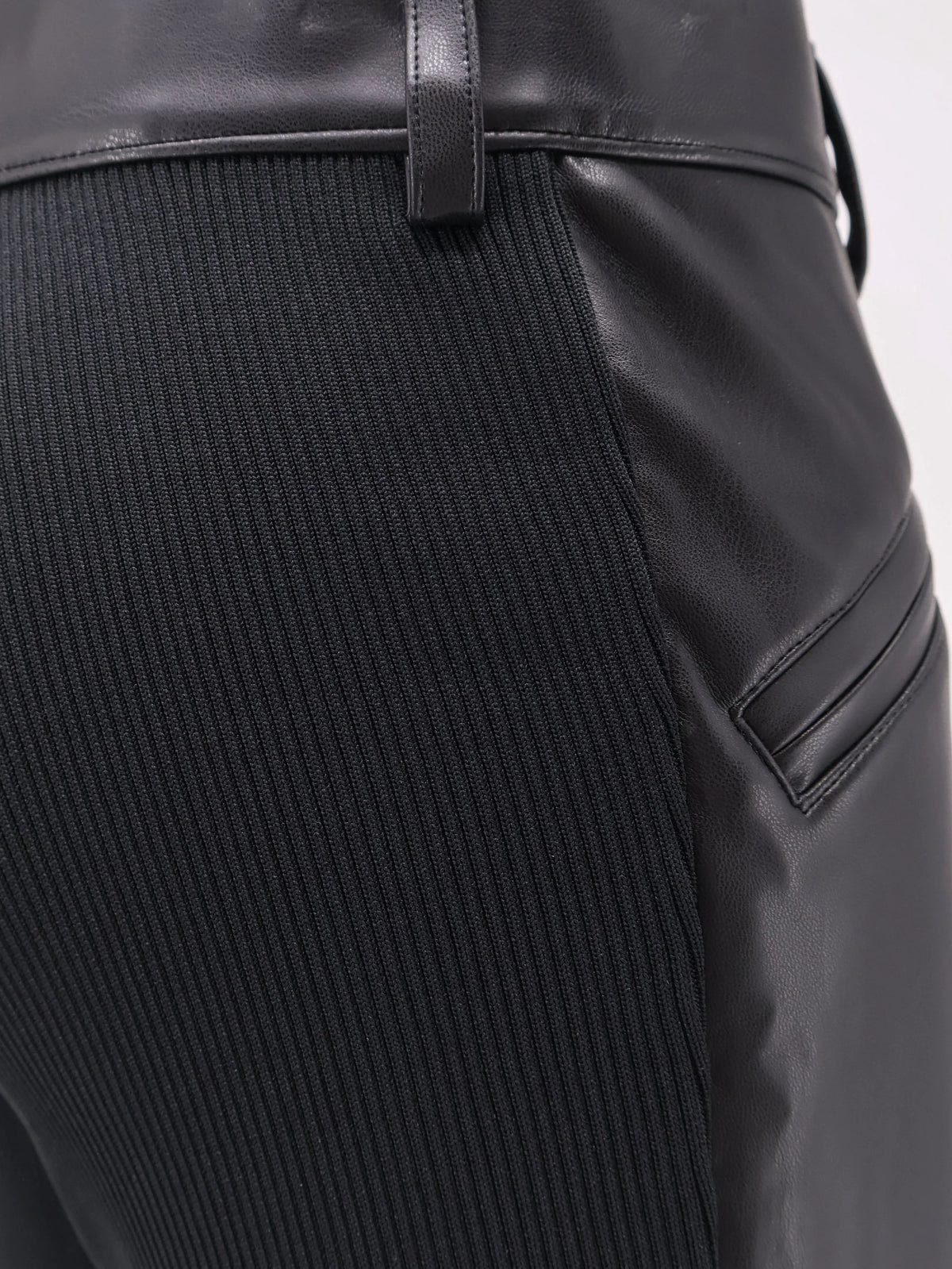 Faux leather trousers