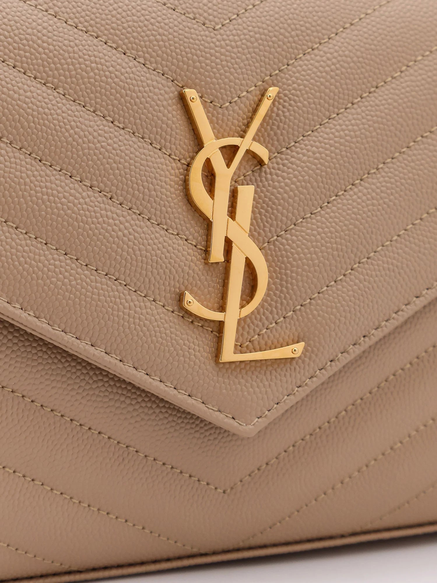 Leather crossbody bag with metal Cassandre logo