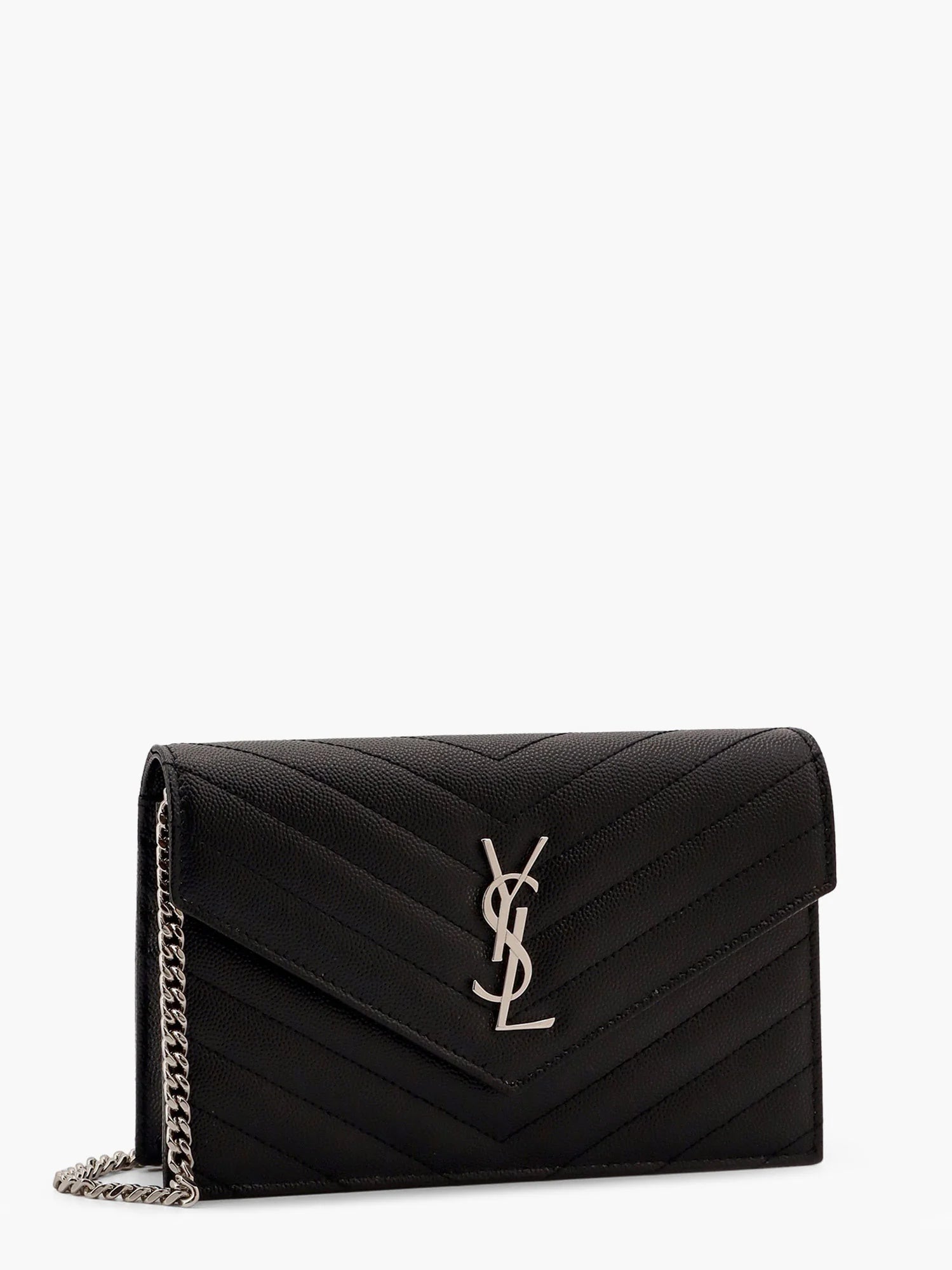 Leather crossbody bag with metal Cassandre logo