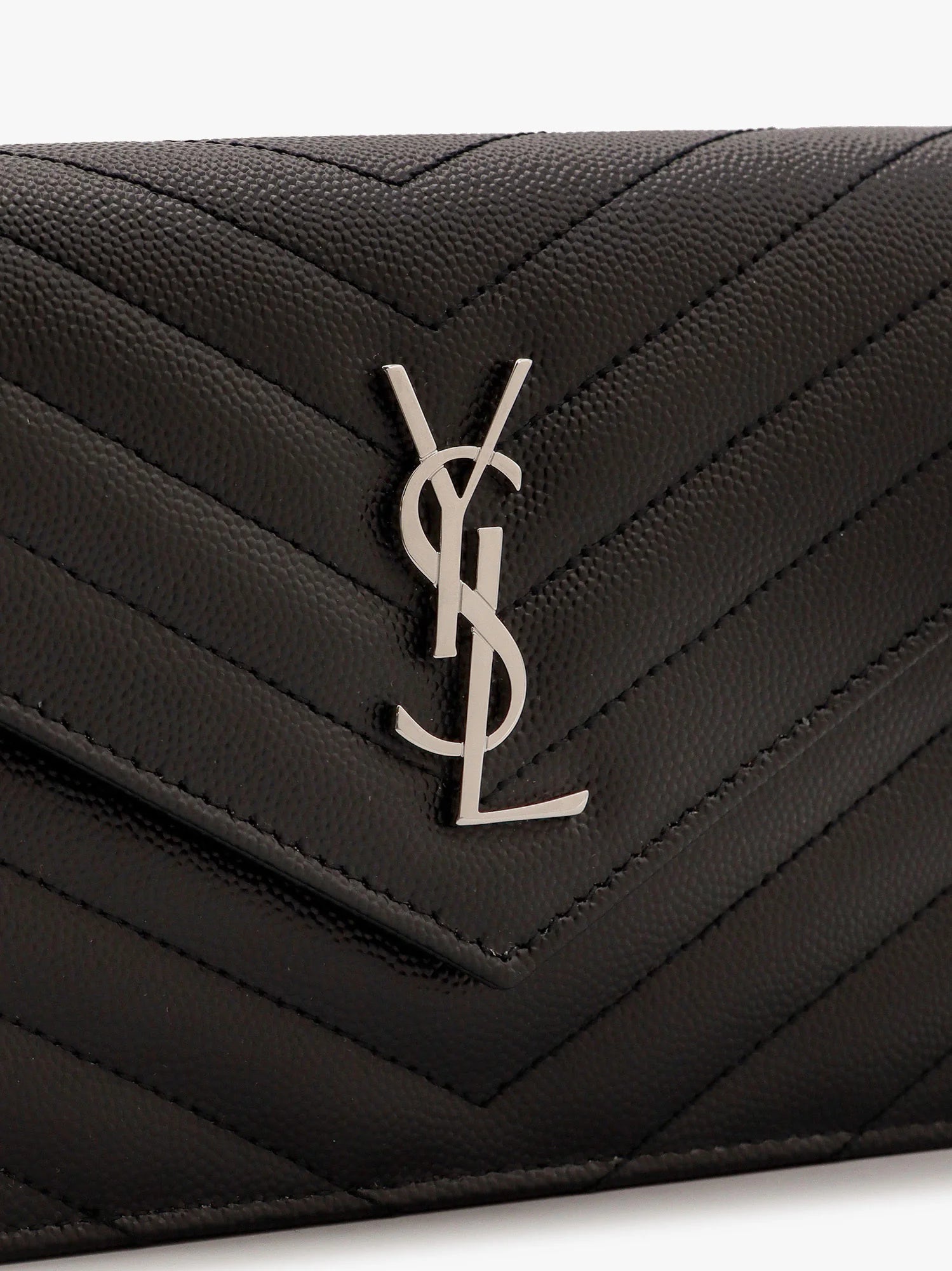 Leather crossbody bag with metal Cassandre logo