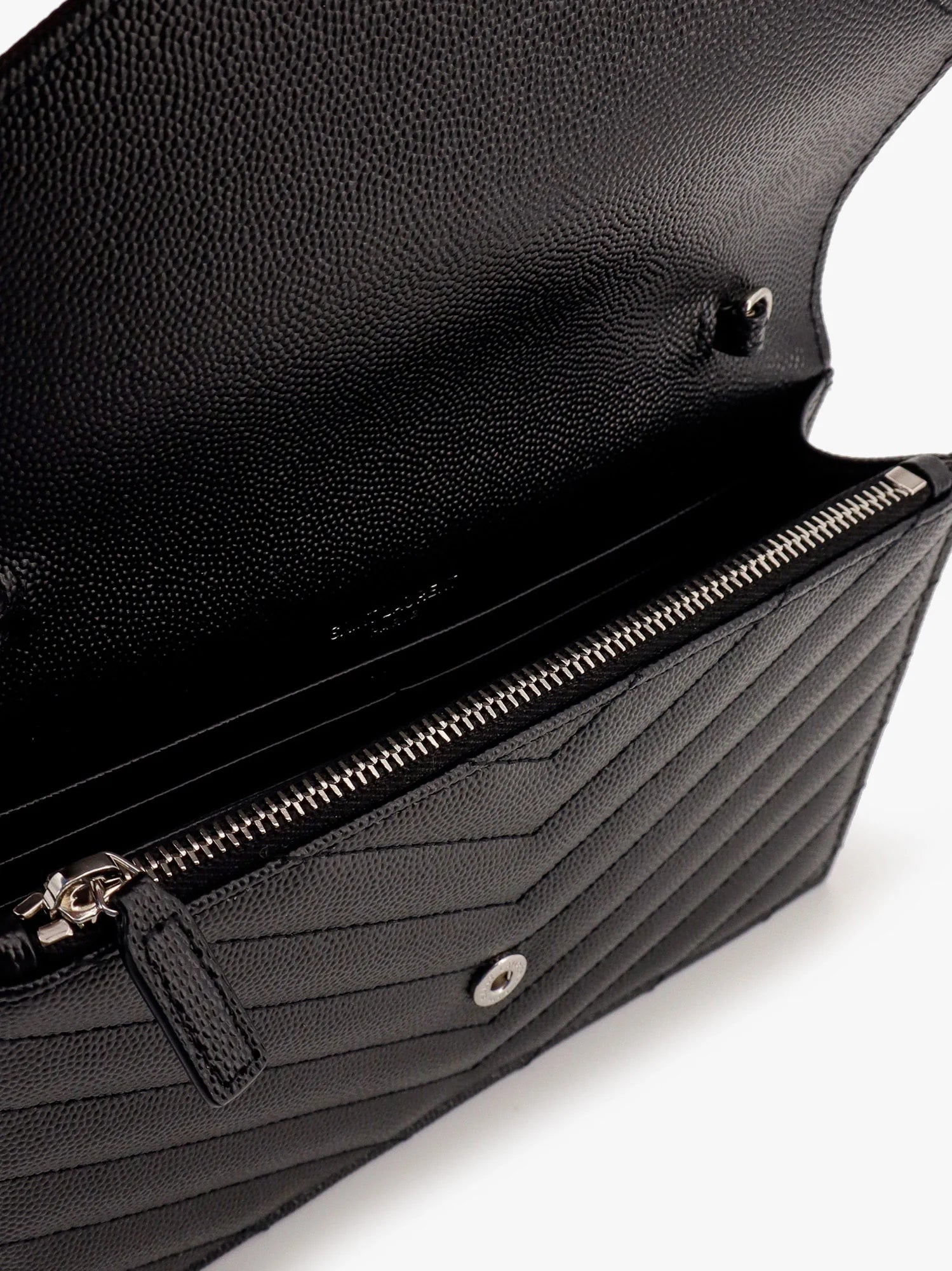 Leather crossbody bag with metal Cassandre logo