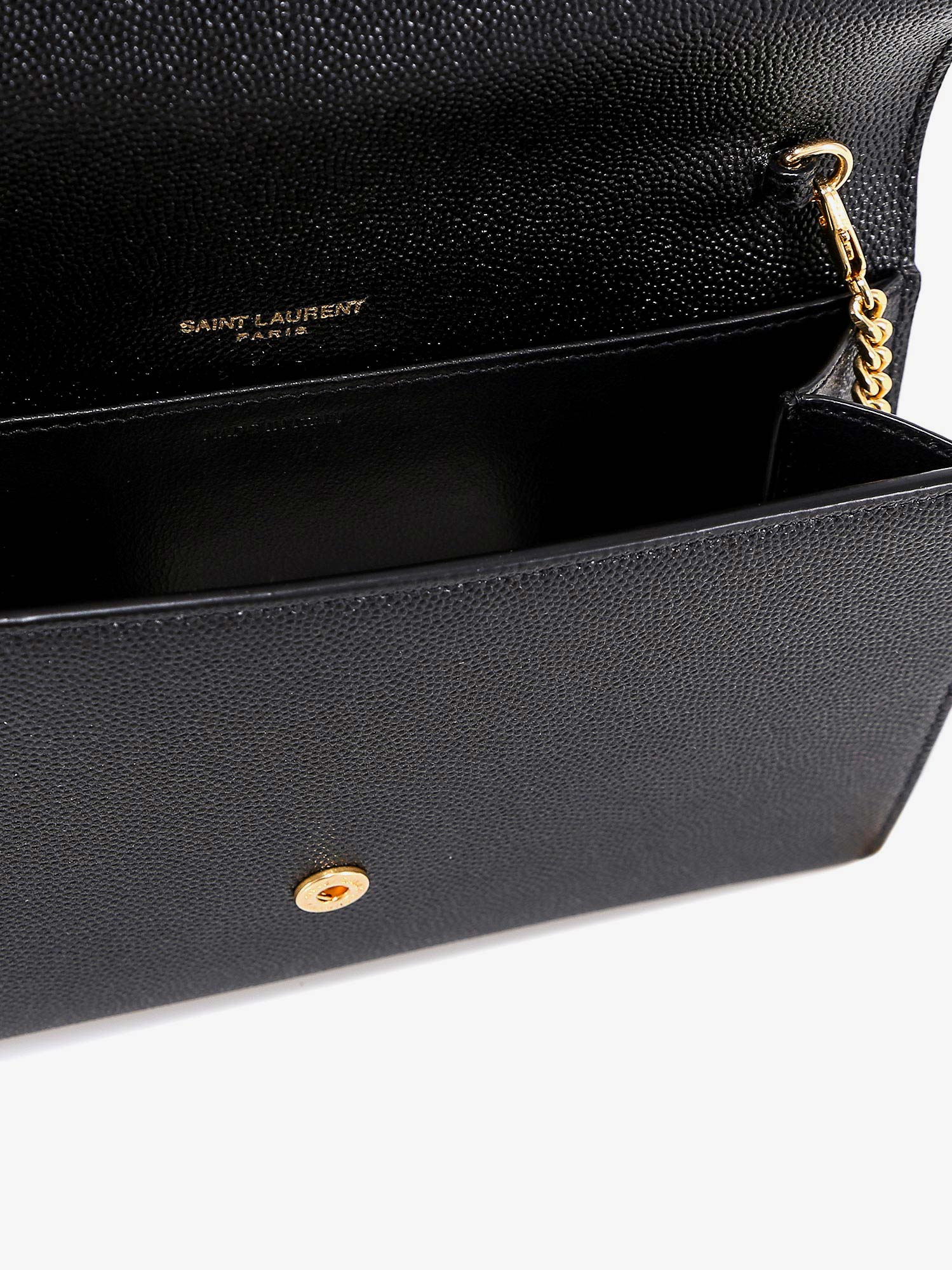 Leather crossbody bag with metal Cassandre logo