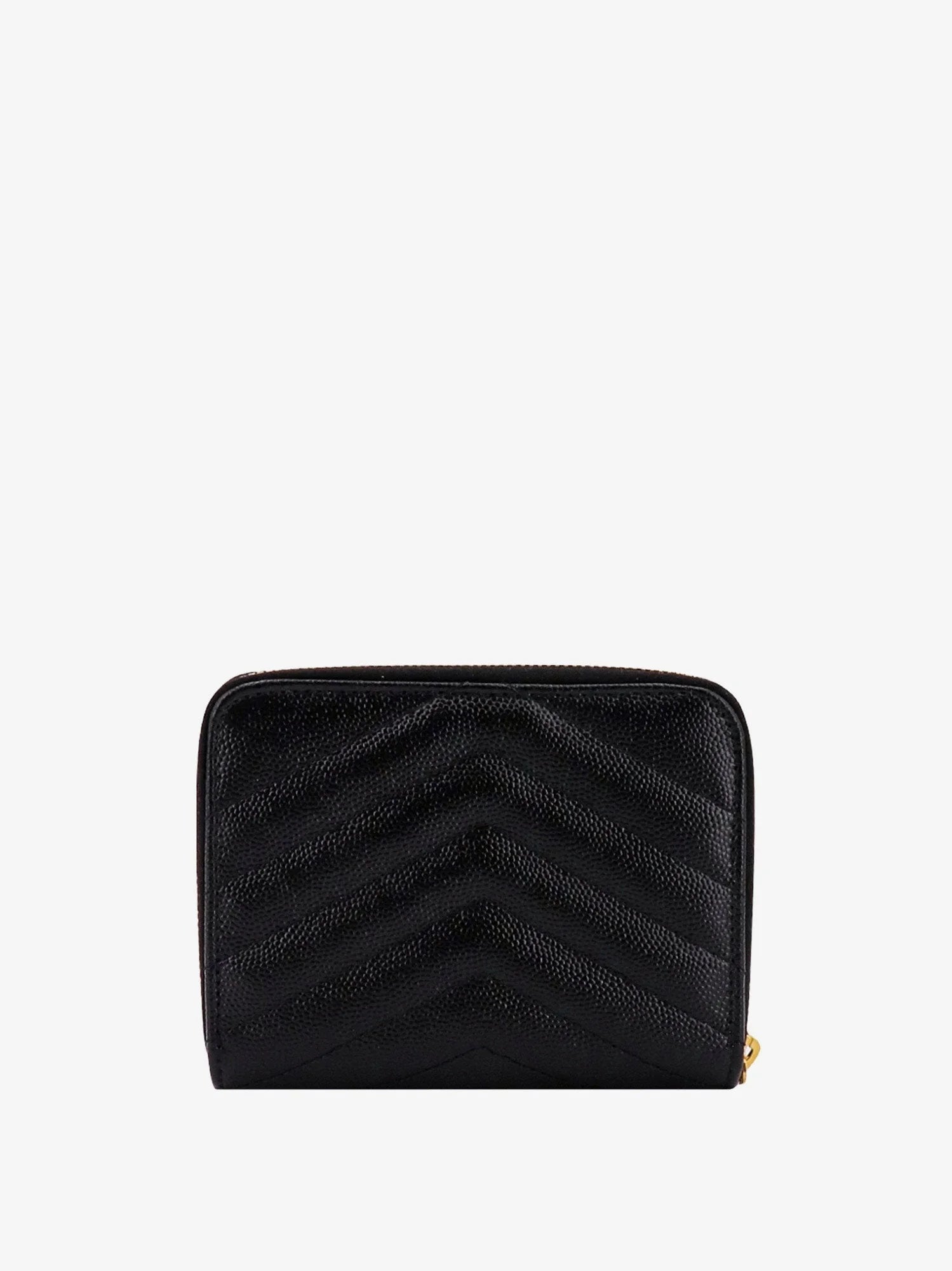 Quilted leather wallet with metal Cassandre logo