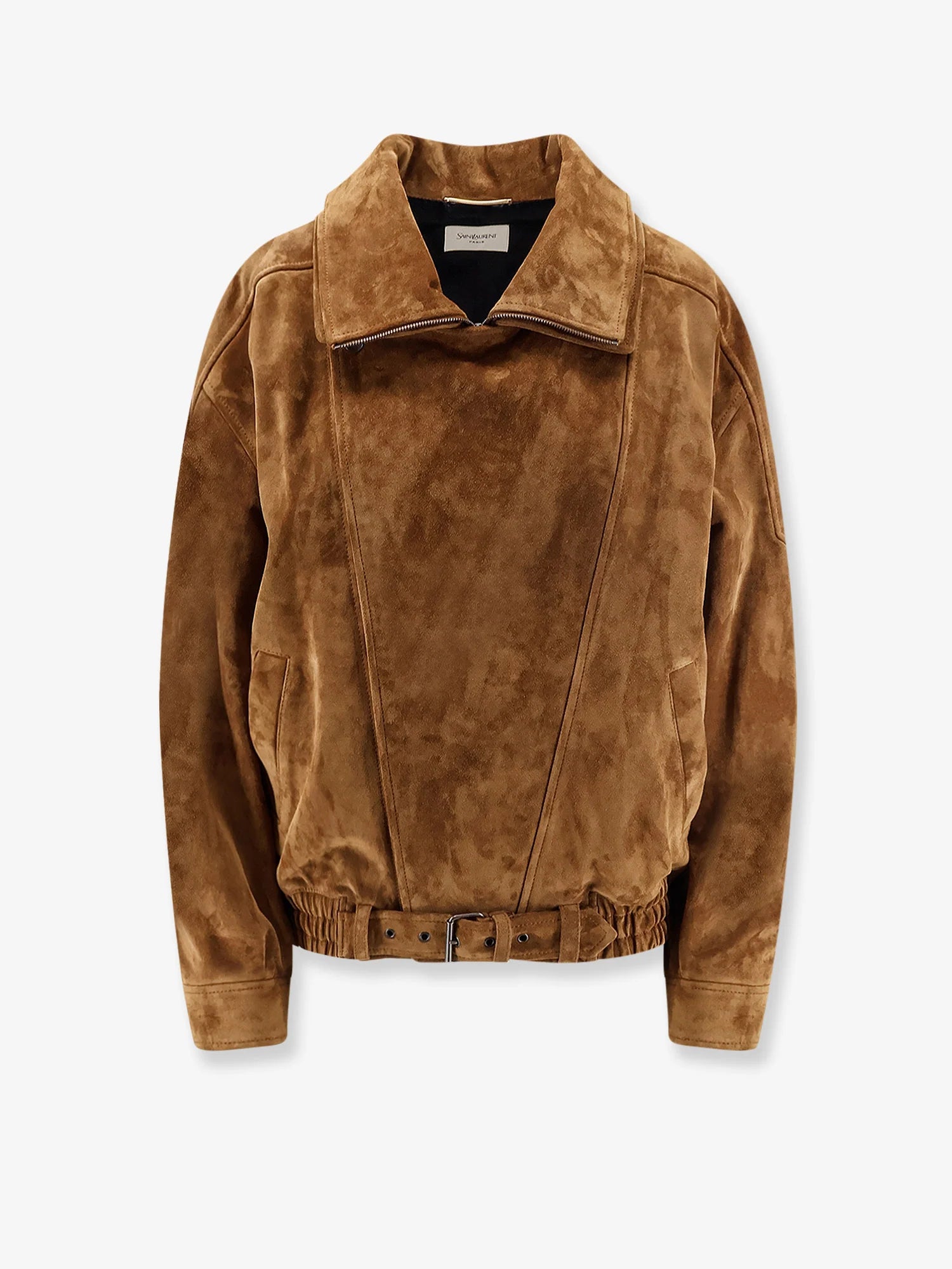 Oversized vintage split-leather jacket