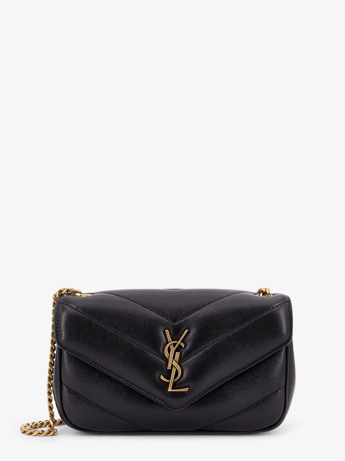 Loulou Mini crossbody bag with chevron stitching