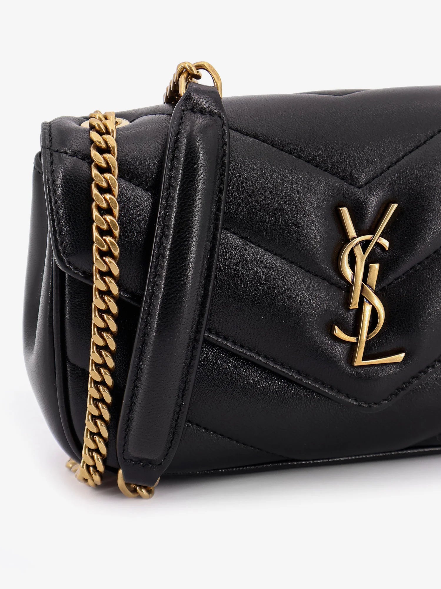 Loulou Mini crossbody bag with chevron stitching