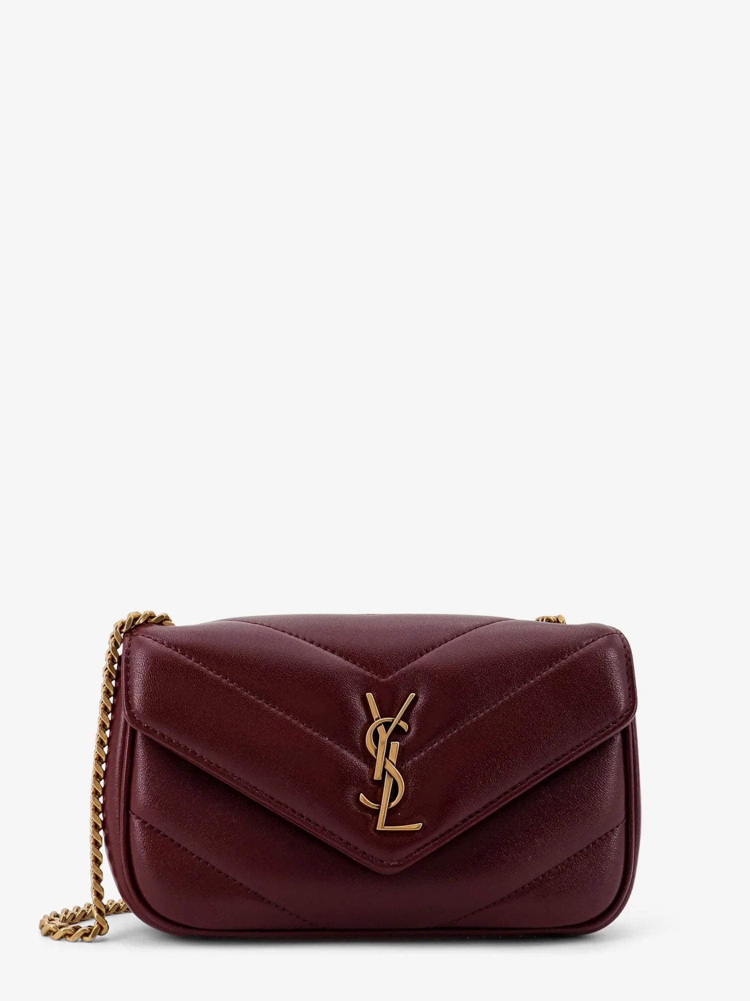 Loulou Mini crossbody bag with chevron stitching