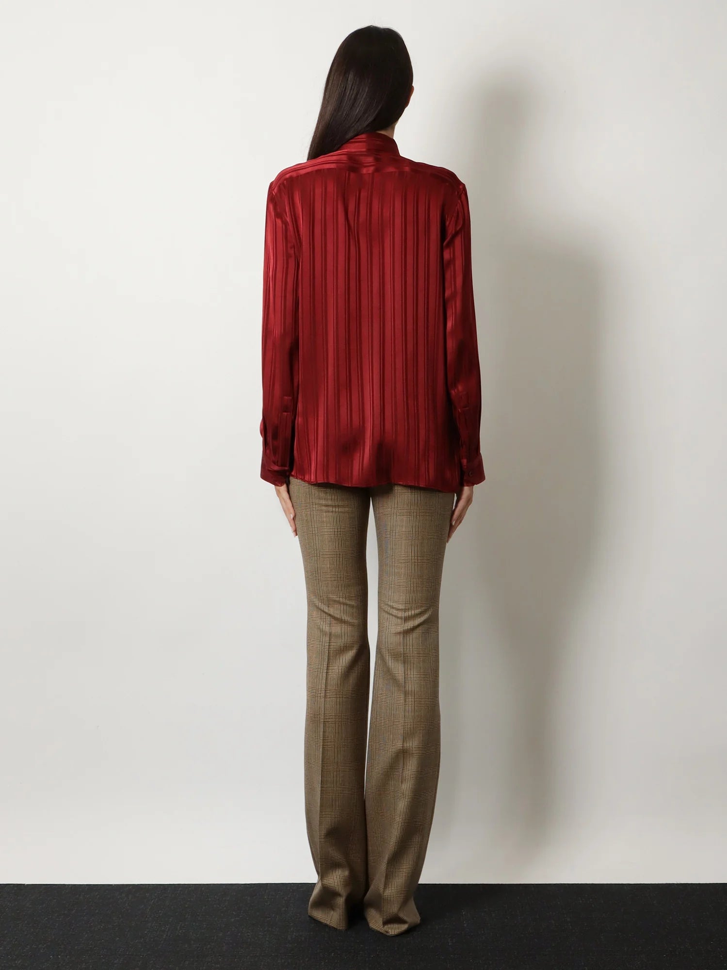Cassandre Lavallière striped silk jacquard shirt