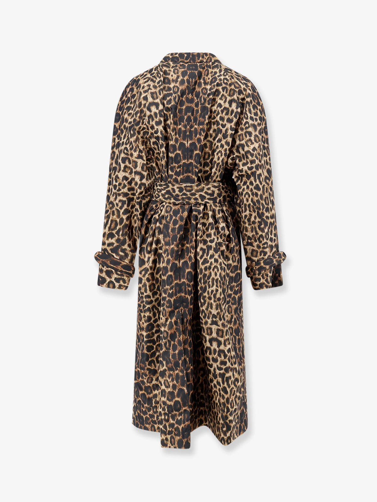Nylon trench with animal print