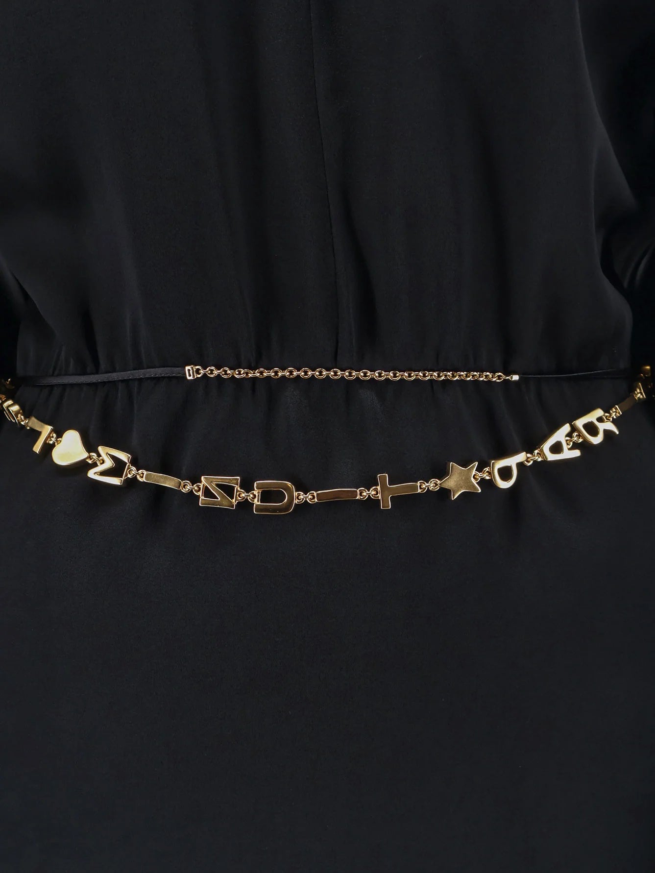 Mini Lenght Dress with gold metal detail