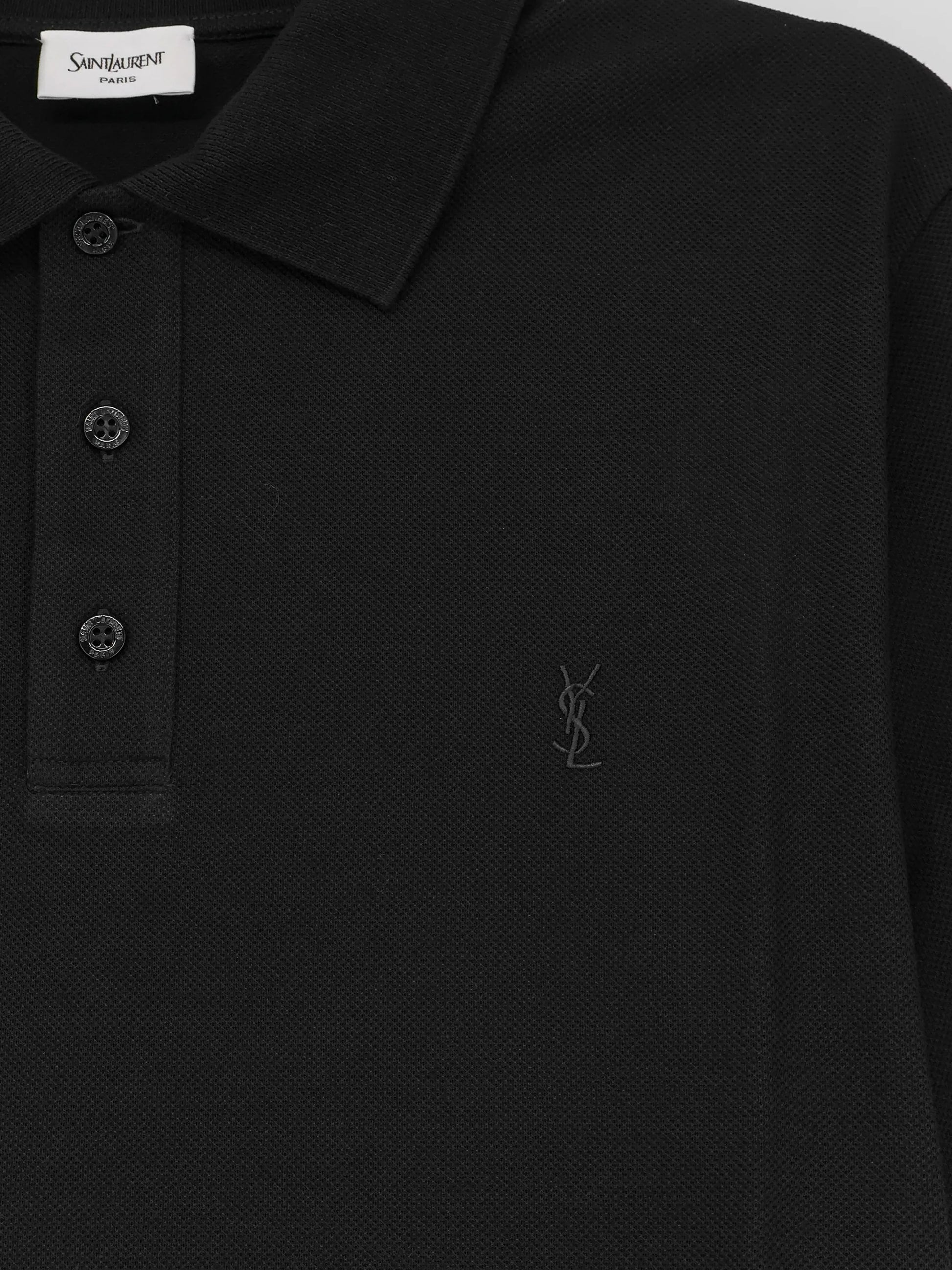 Piqué cotton polo shirt with Cassandre embroidery
