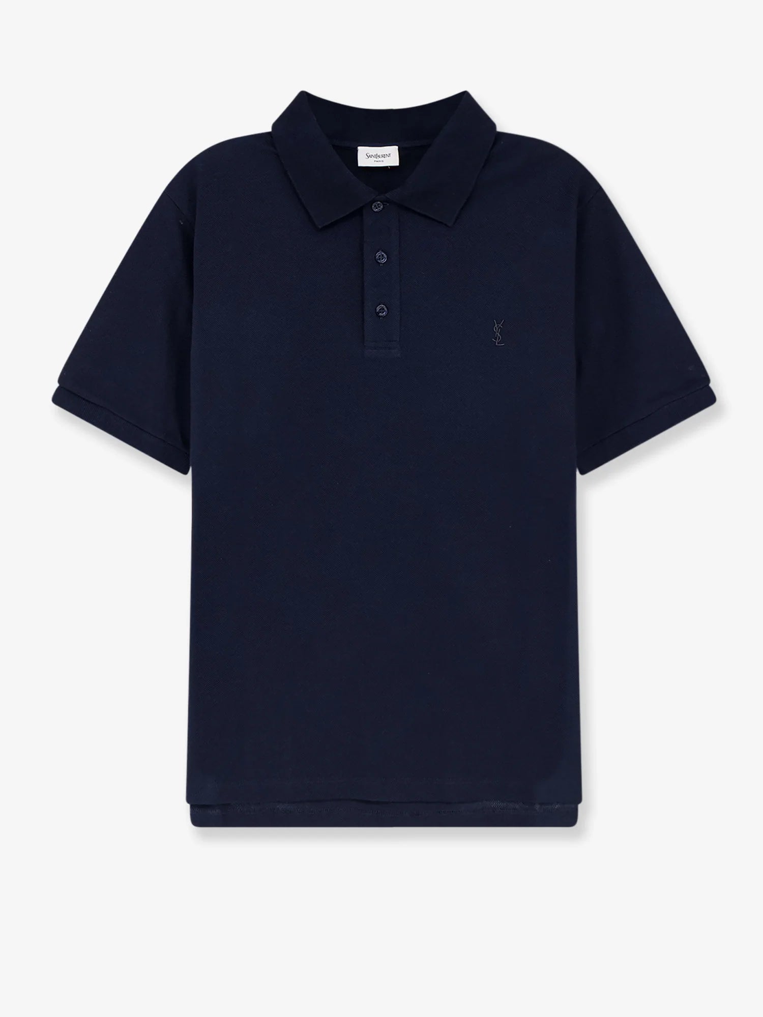 Piqué cotton polo shirt with Cassandre embroidery