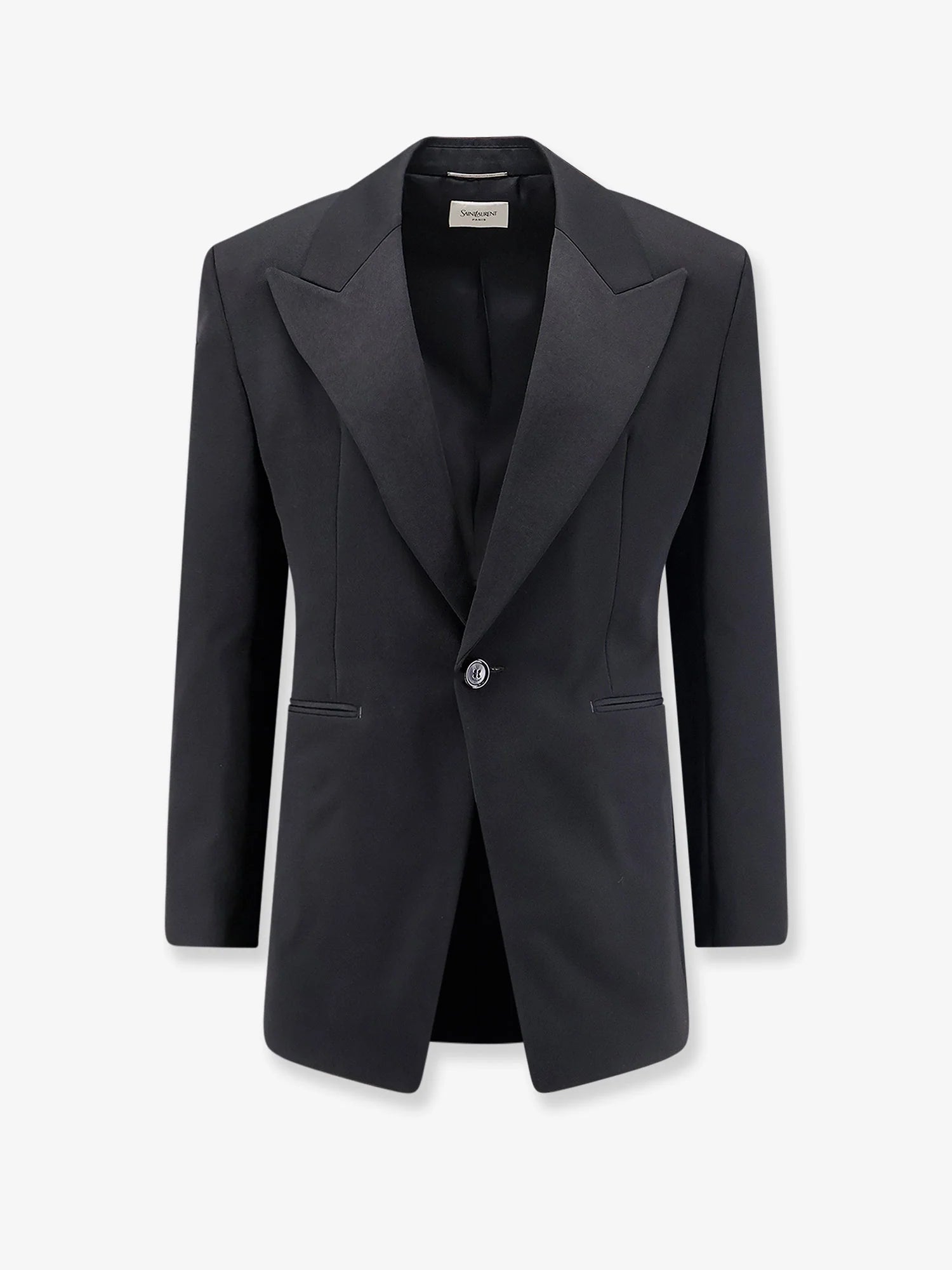 Single-breasted certified wool blazer