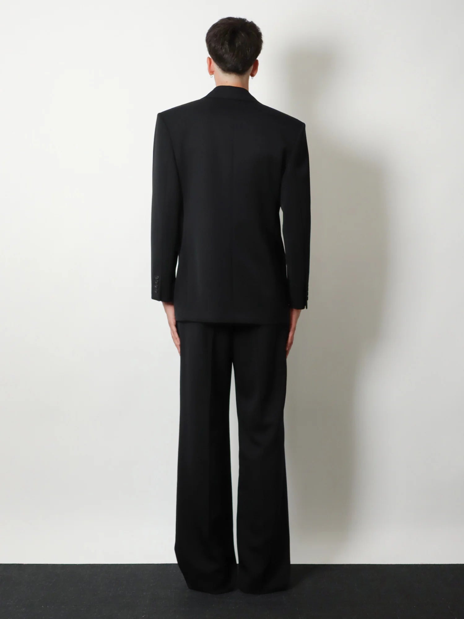 Single-breasted certified wool blazer