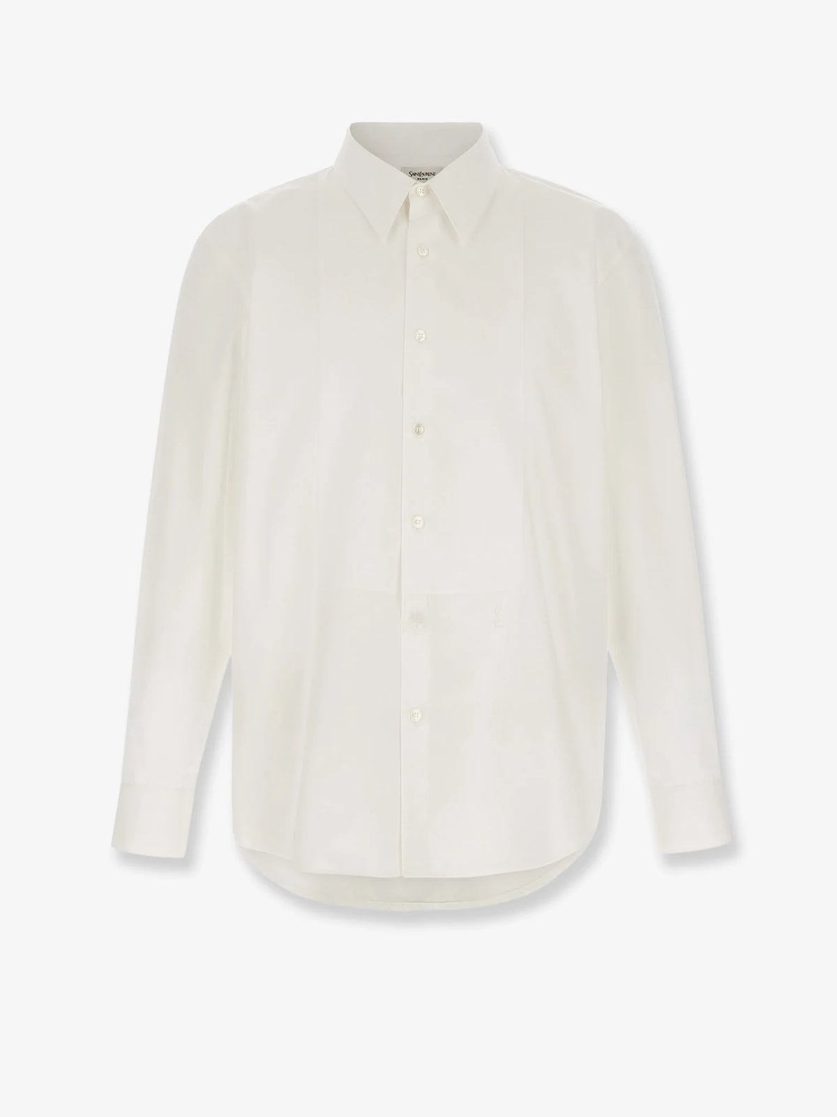 Cotton shirt with plastron