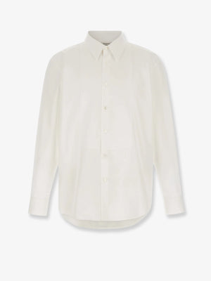 Cotton shirt with plastron
