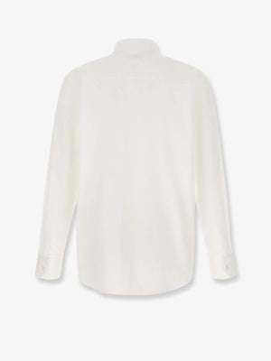 Cotton shirt with plastron