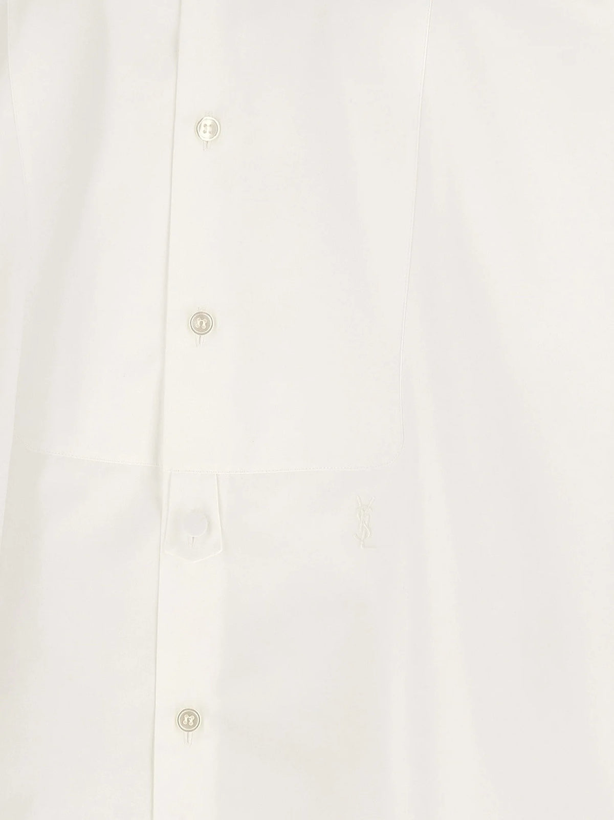 Cotton shirt with plastron