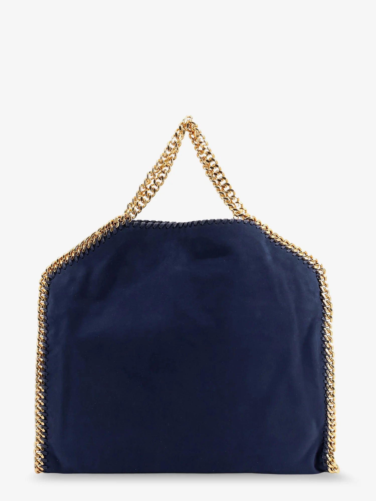 Falabella alter suede shoulder bag with metal profiles