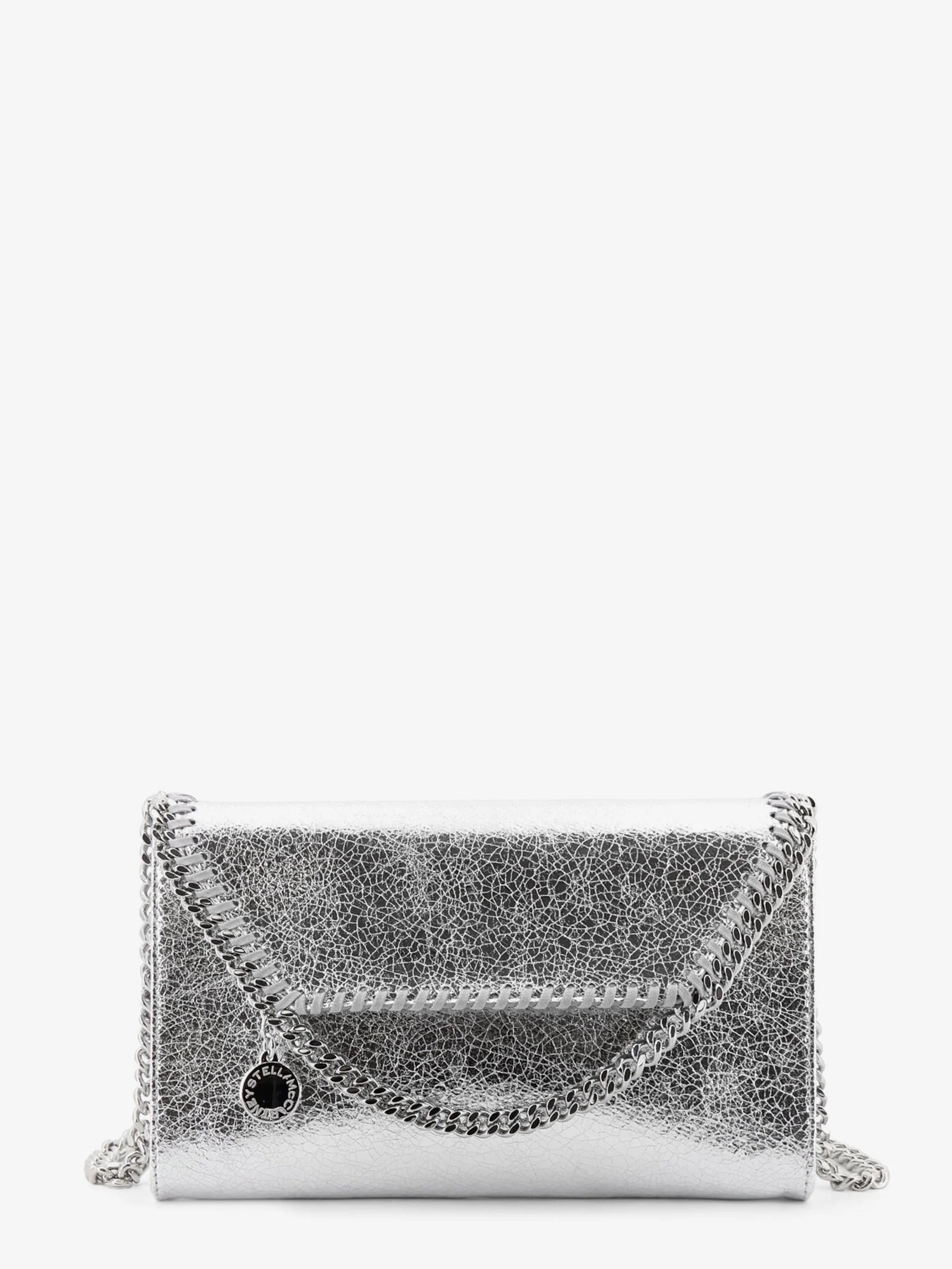 Falabella metallic fabric crossbody bag