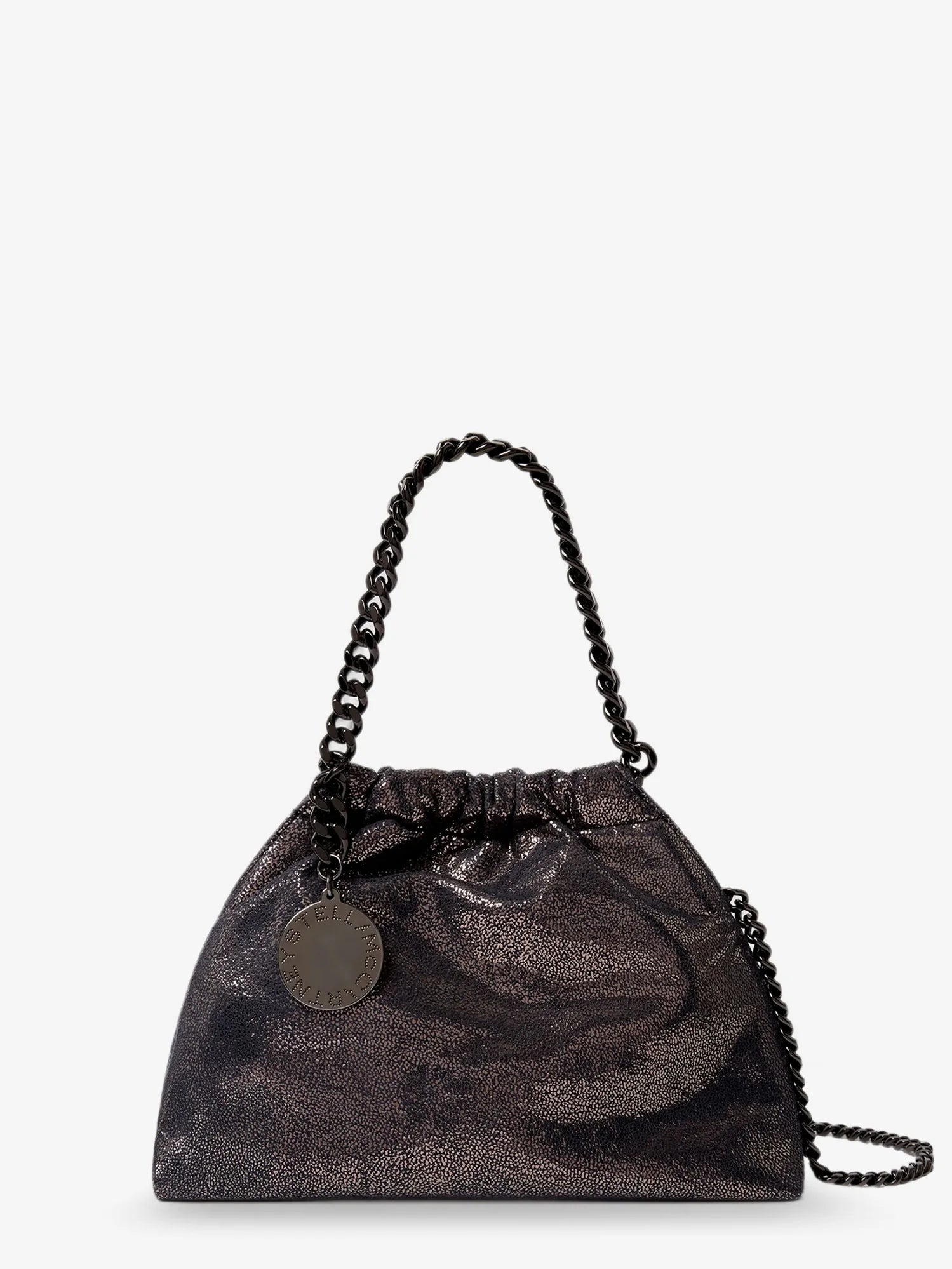 Falabella Eco Shiny Dotted Chamois Fabric Shoulder Bag