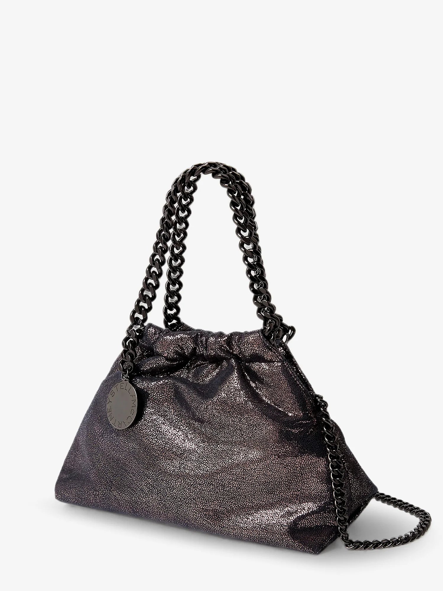 Falabella Eco Shiny Dotted Chamois Fabric Shoulder Bag