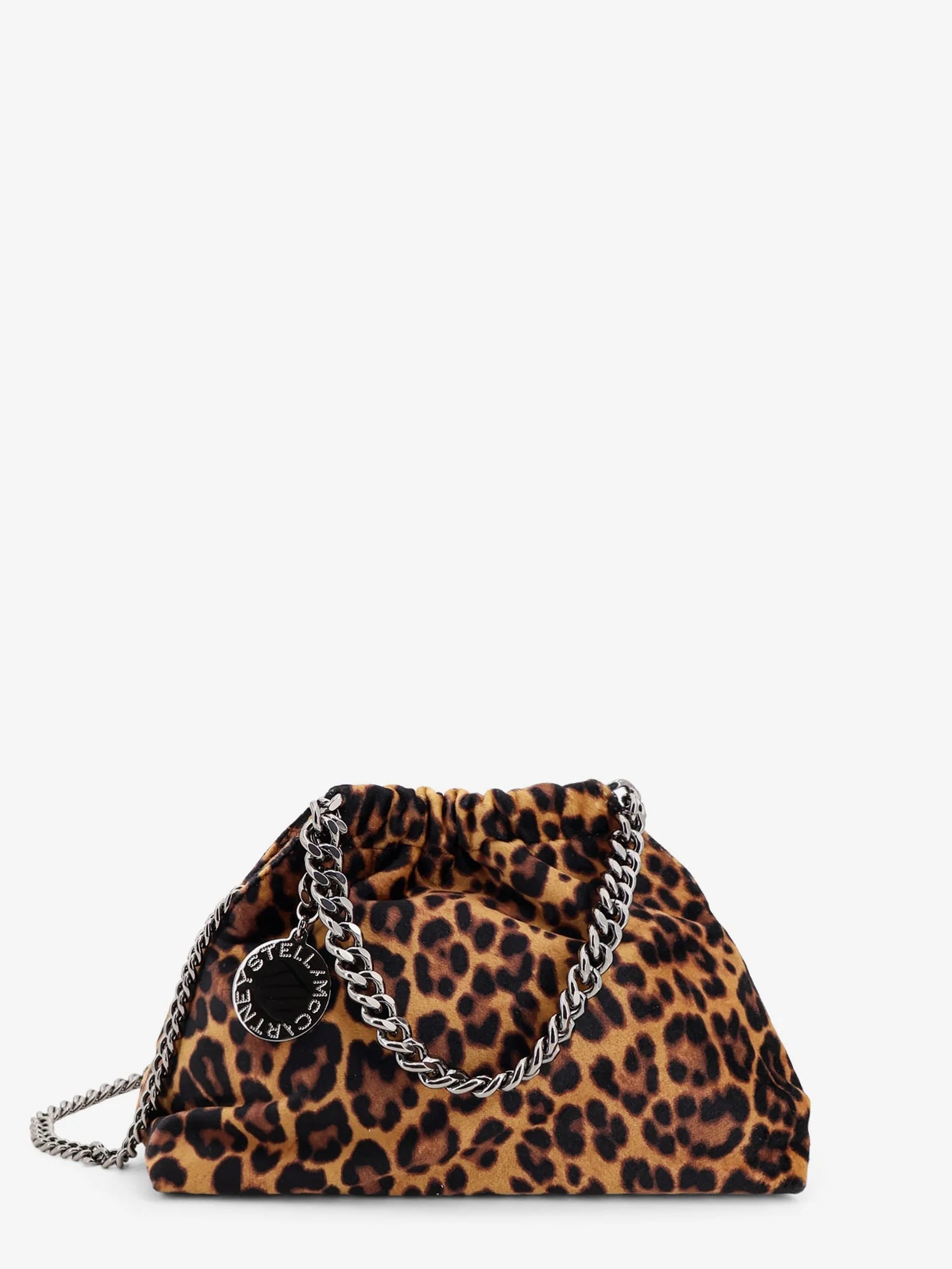 Falabella Mini leopard print velvet crossbody bag