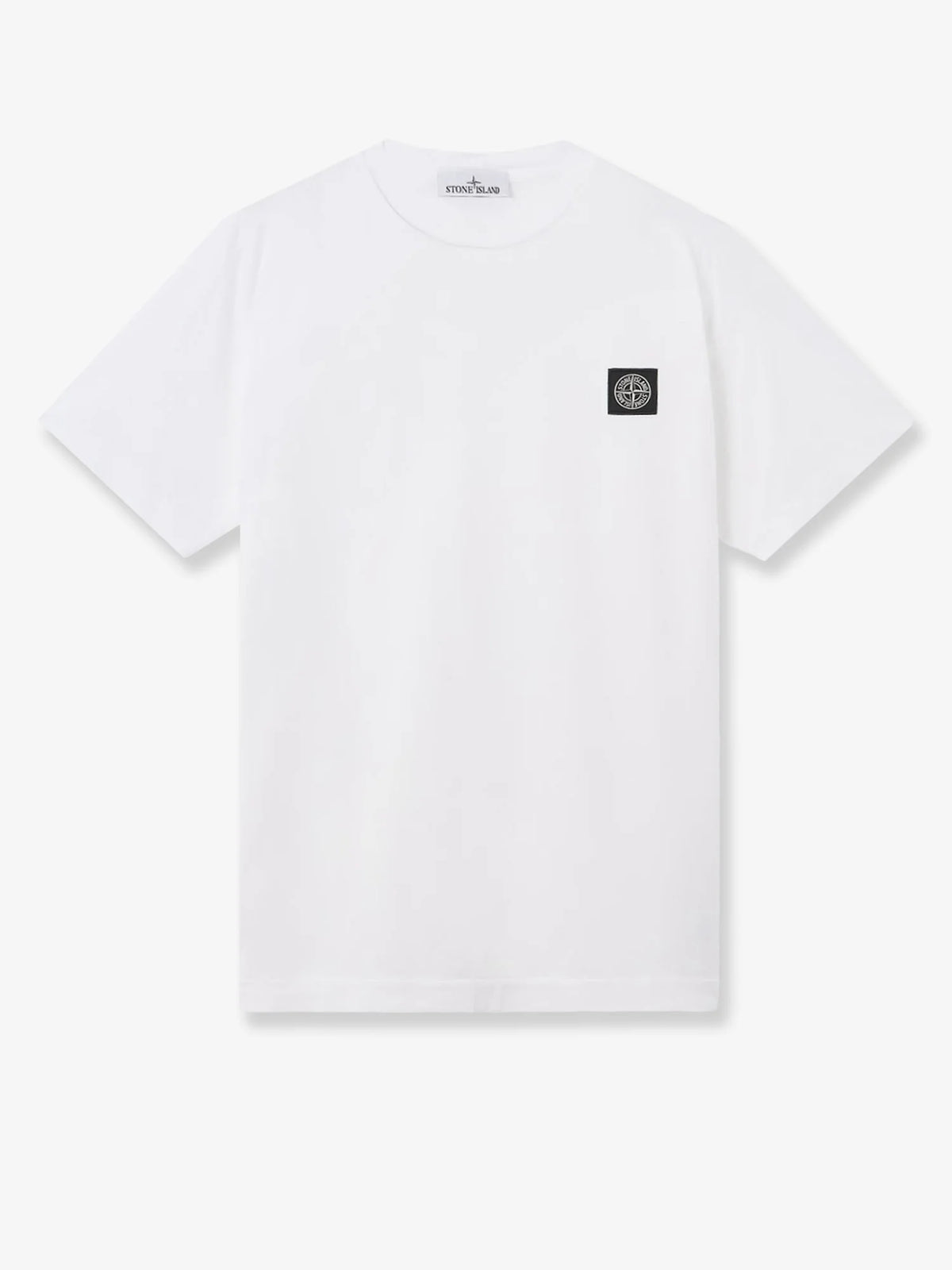 Cotton T-shirt with front logo patch