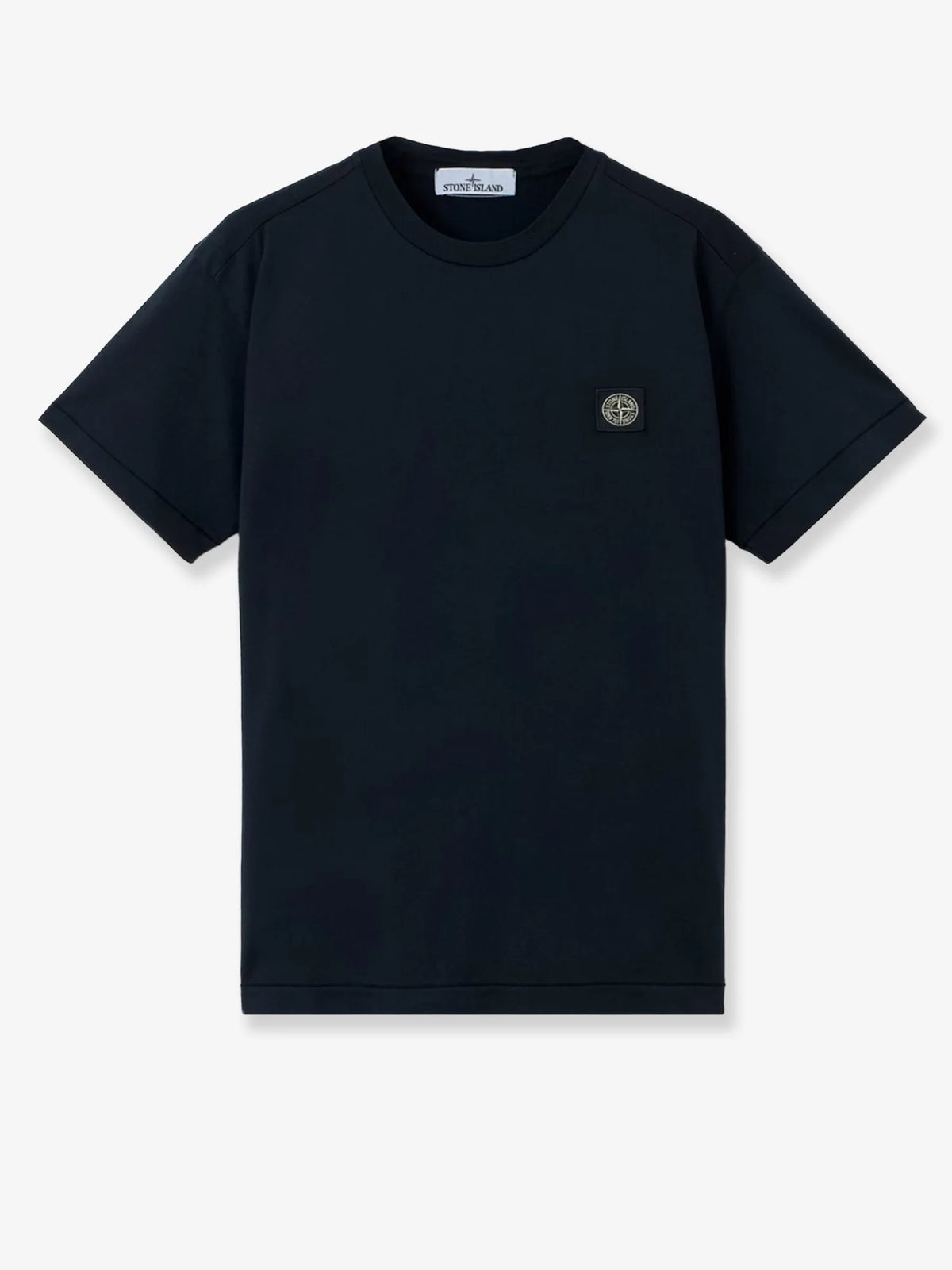Cotton T-shirt with front logo patch