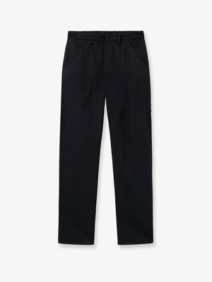 Wool and cotton blend trousers