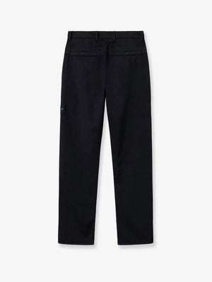 Wool and cotton blend trousers