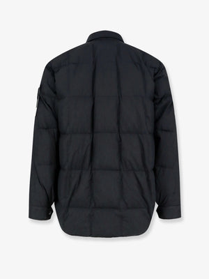 Garment Dyed Crinkle Reps NY  recycled nylon down jacket with side logo patch