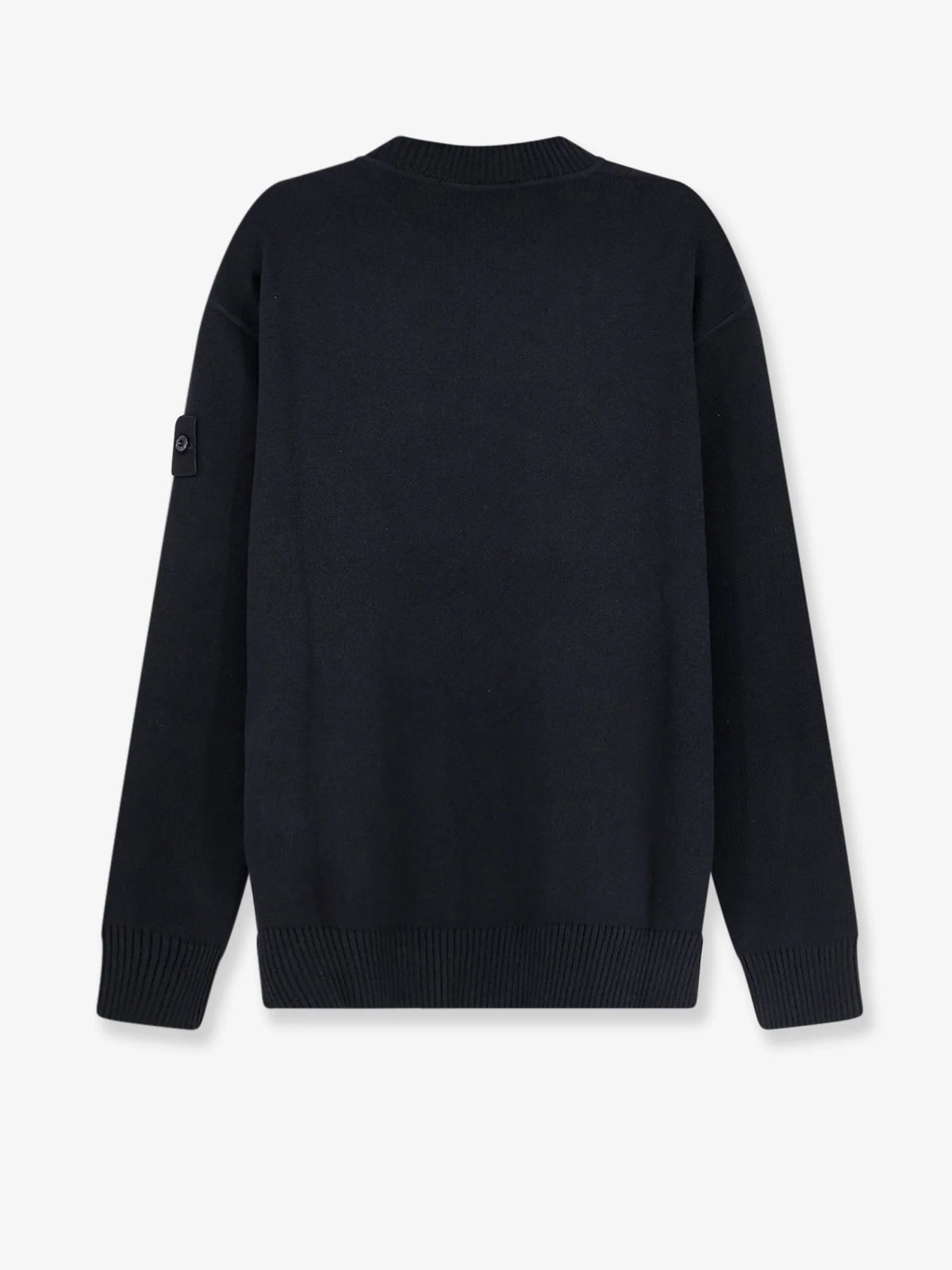 Cotton sweater with ribbed profiles