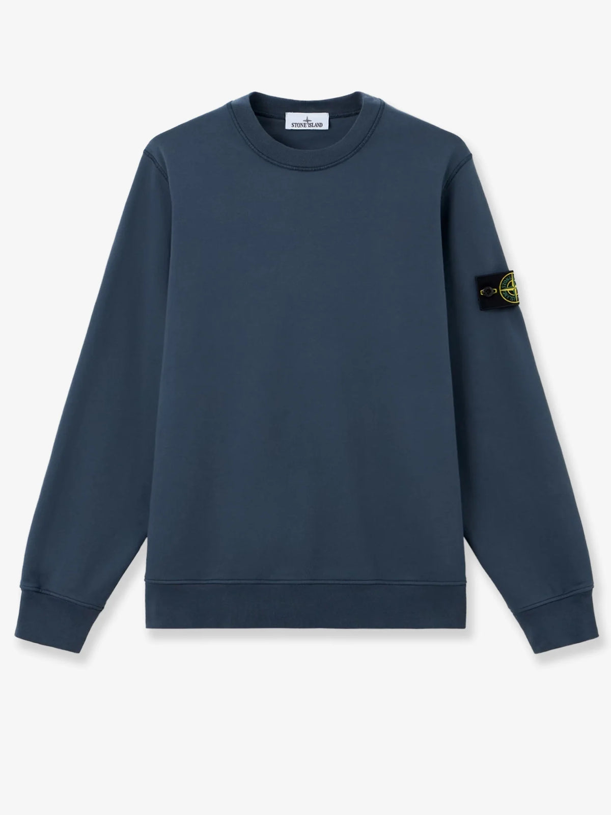 Cotton sweatshirt with side logo patch