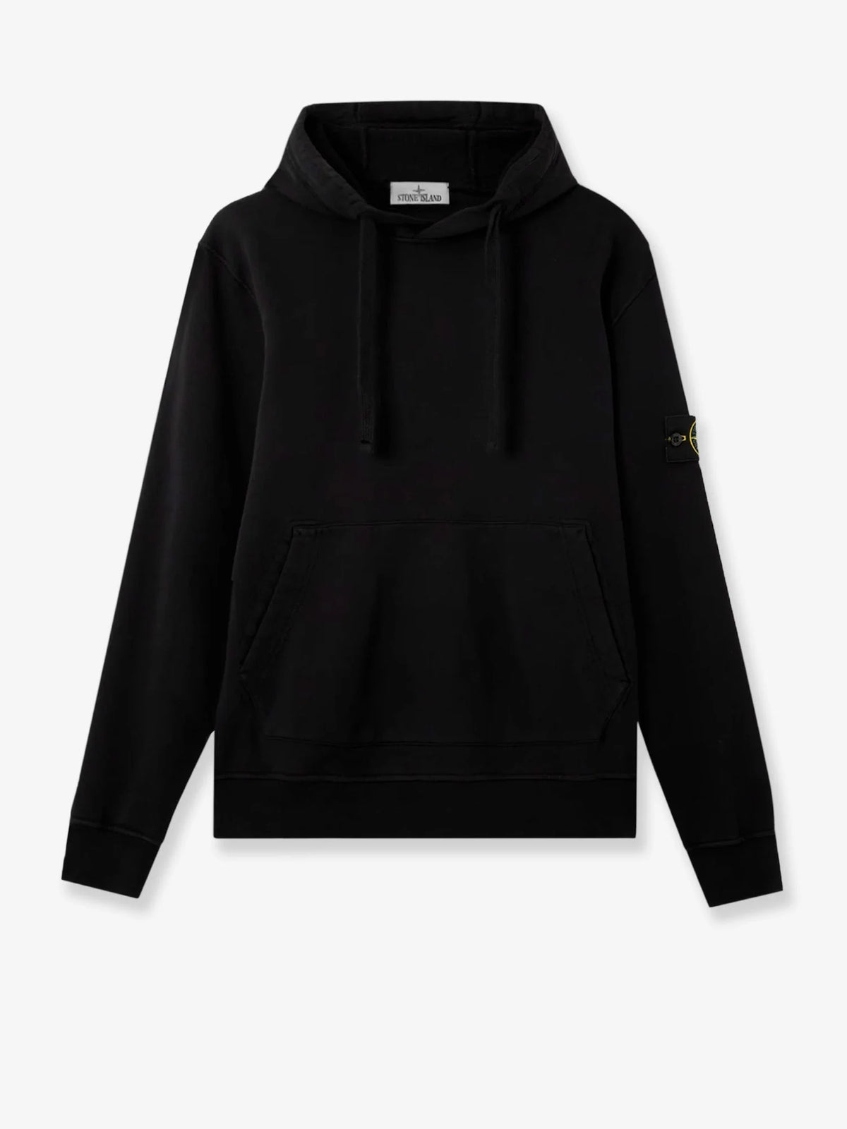 Cotton sweatshirt with side logo patch