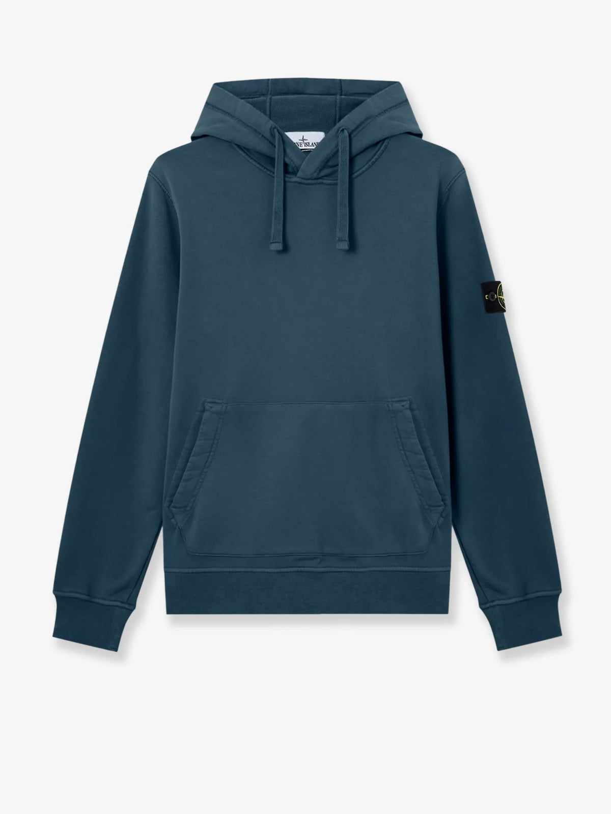 Cotton sweatshirt with side logo patch