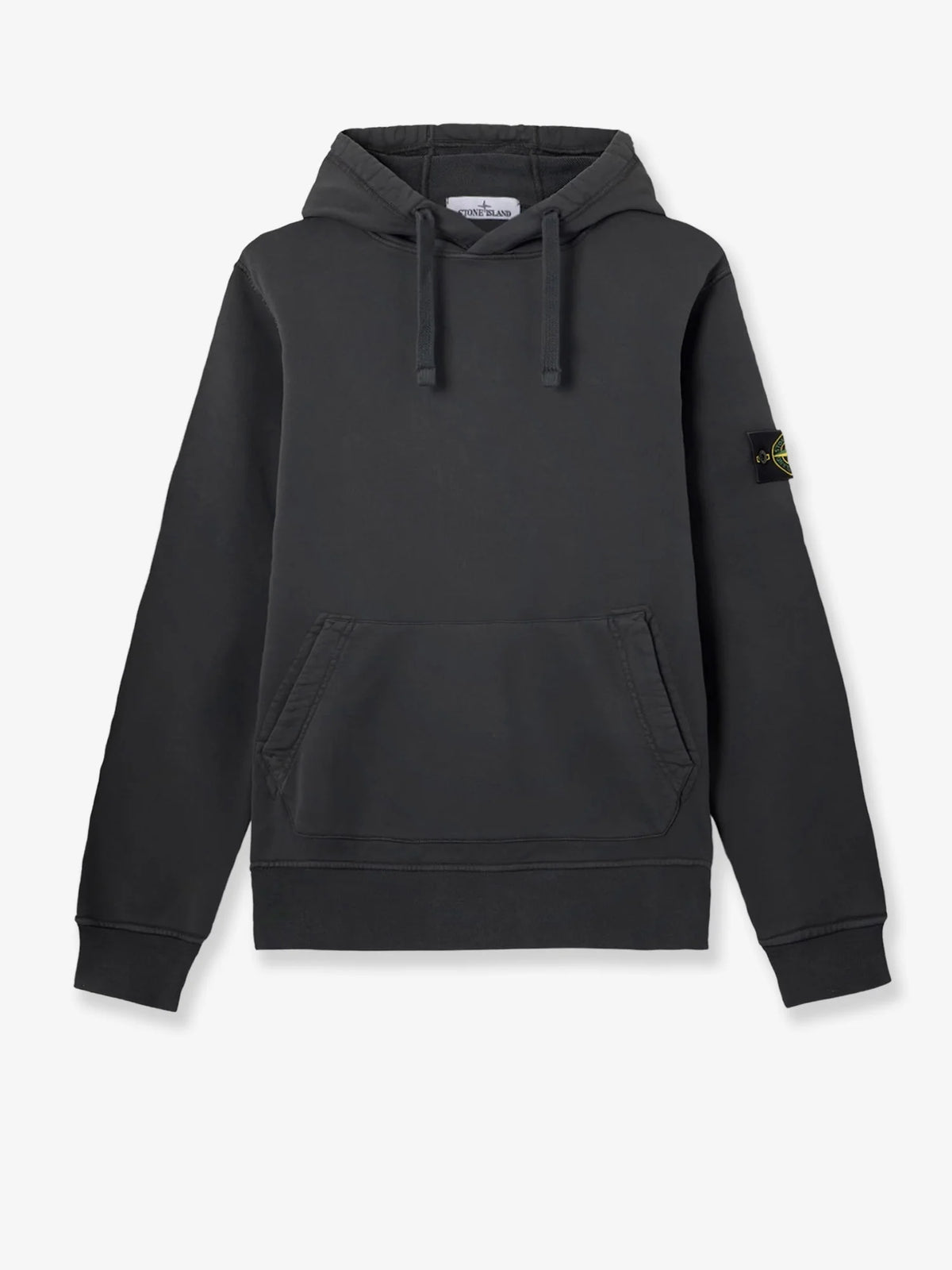 Cotton sweatshirt with side logo patch