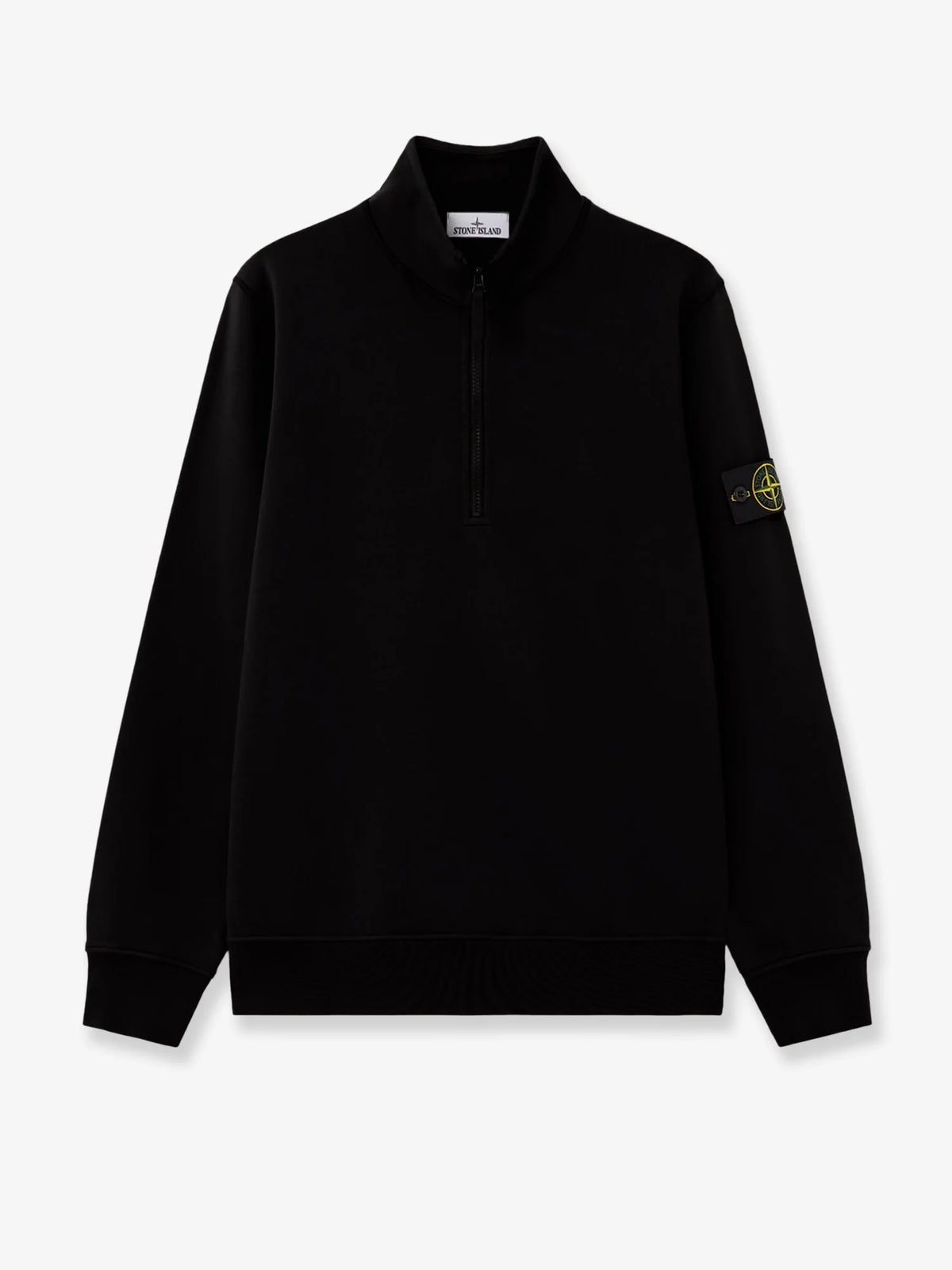 Cotton sweatshirt with side logo patch