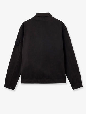 Raw Hand Wool Cotton Gabardine-TC S.I: Ghost wool and cotton blend jacket
