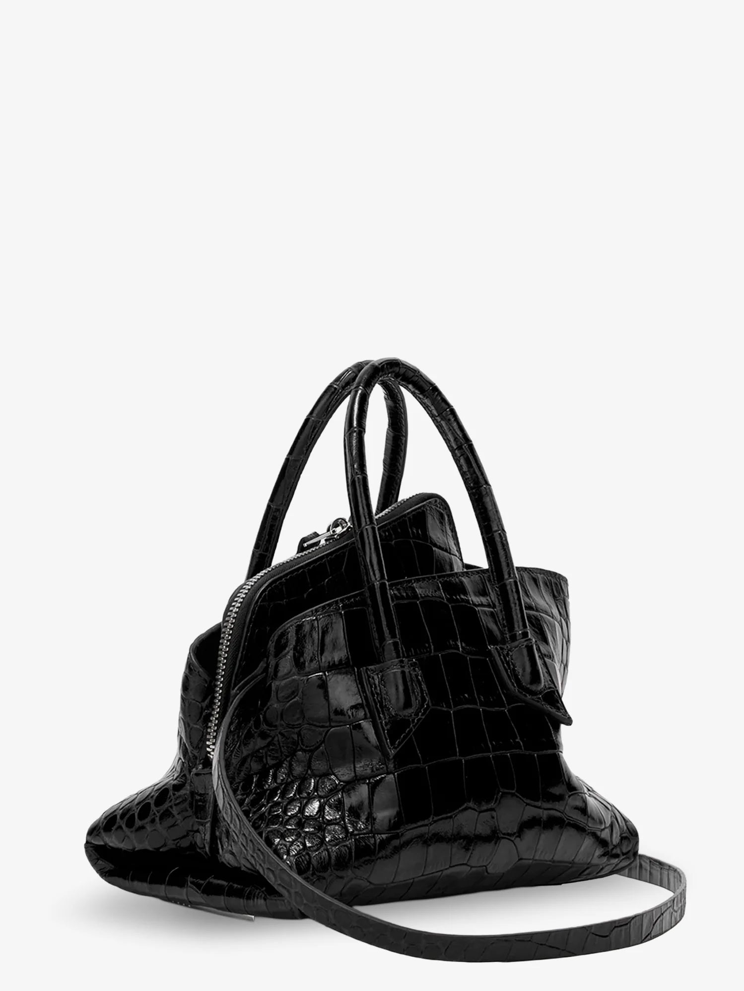 La Passeggiata Mini croco effect leather handbag
