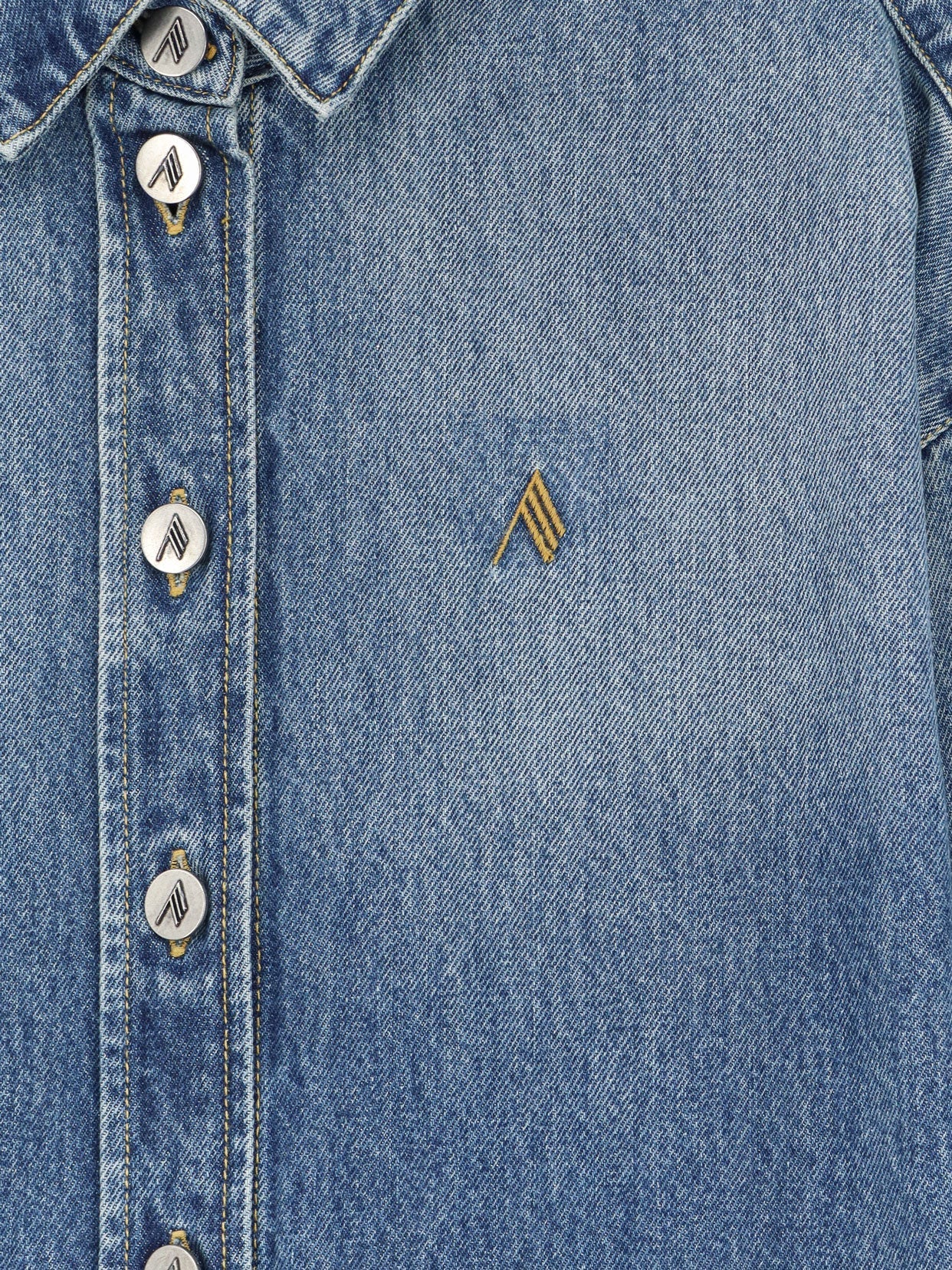Bomber blue denim shirt